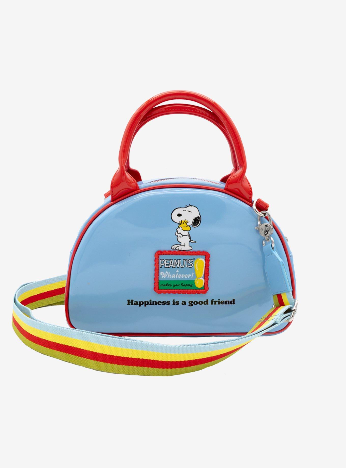 Whatever! Makes You Happy Peanuts Snoopy & Woodstock Bowler Crossbody Bag, , hi-res