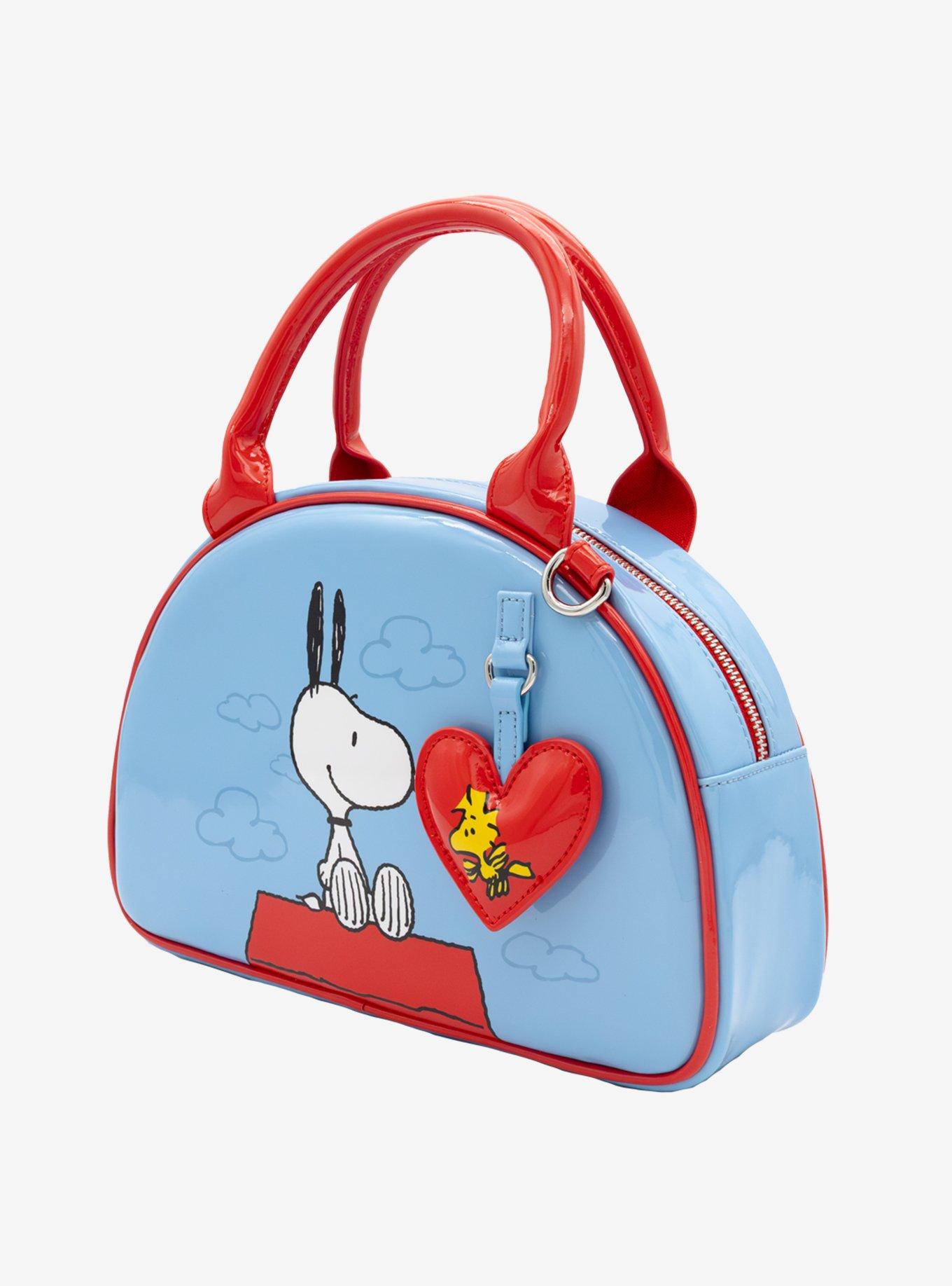 Whatever! Makes You Happy Peanuts Snoopy & Woodstock Bowler Crossbody Bag, , alternate