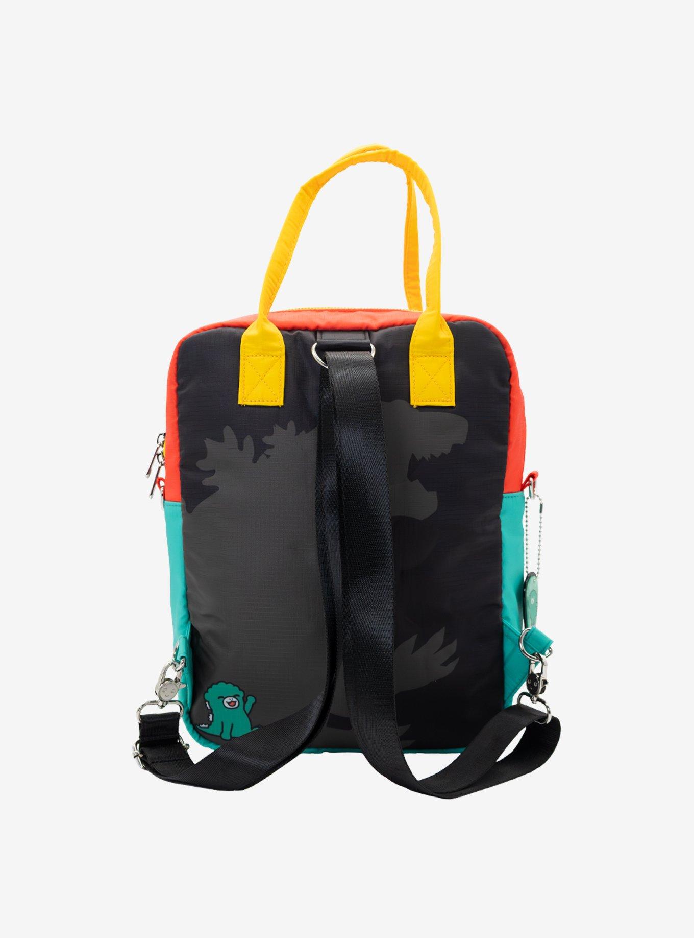 Whatever! Makes You Happy x Chibi Godzilla Raids Again Reversible Convertible Mini Backpack, , hi-res