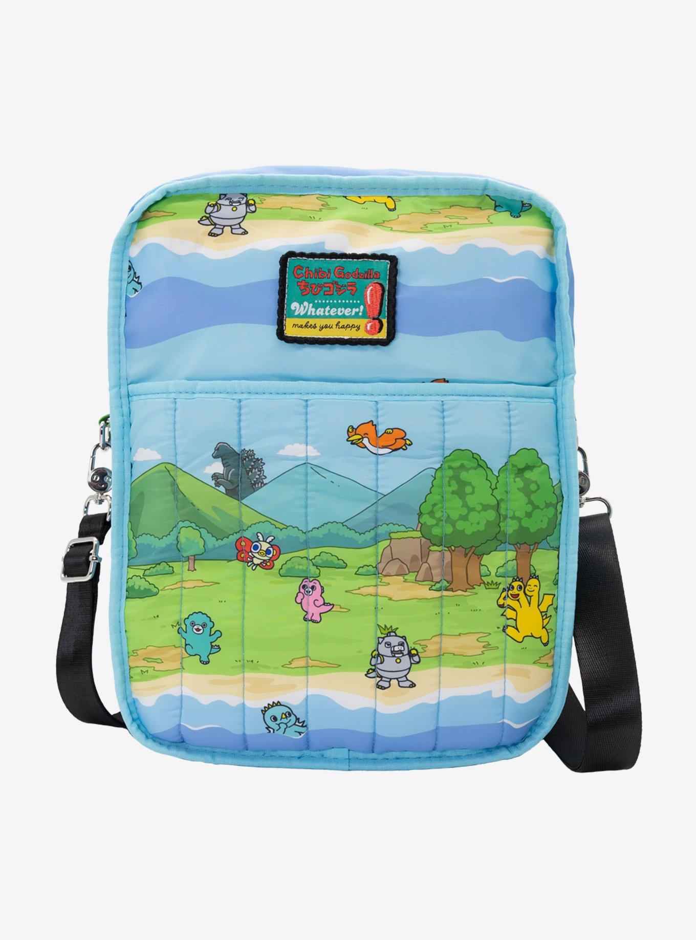 Whatever! Makes You Happy x Chibi Godzilla Raids Again Reversible Convertible Mini Backpack, , alternate
