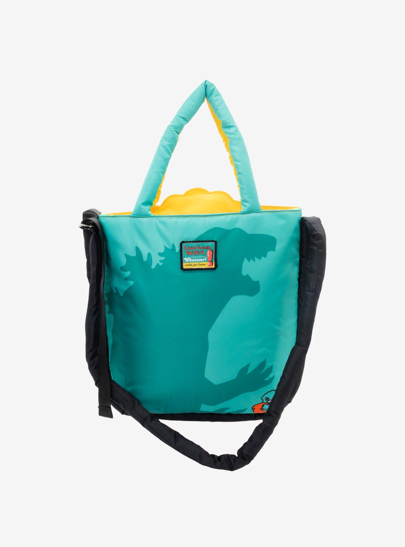 Whatever! Makes You Happy Chibi Godzilla Raids Again Father & Son Padded Figural Tote Bag, , hi-res