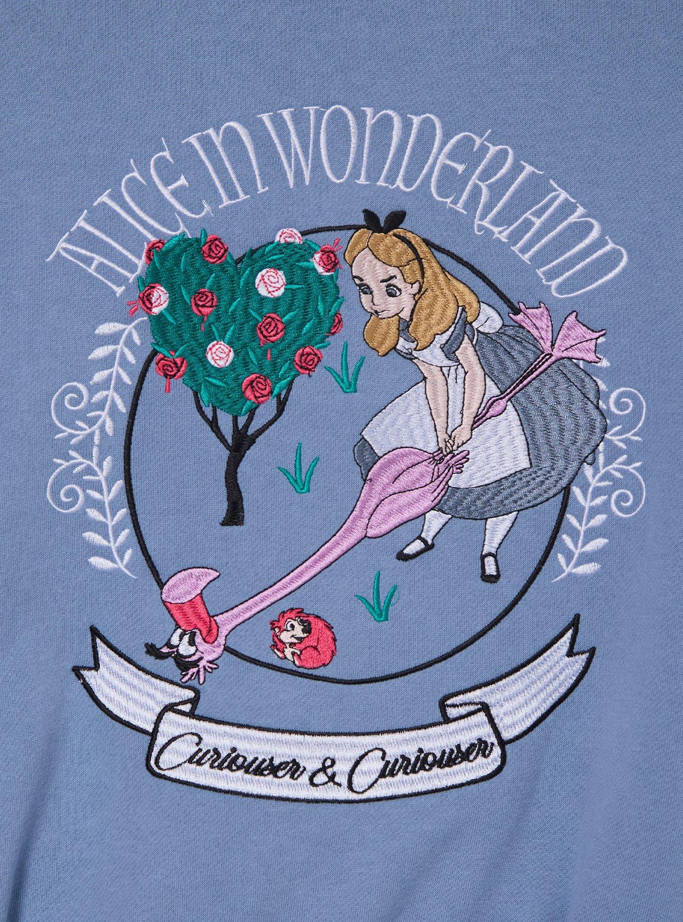 Disney Alice in Wonderland Croquet Club Women's Cropped Quarter Zip &mdash; BoxLunch Exclusive, STONE, alternate