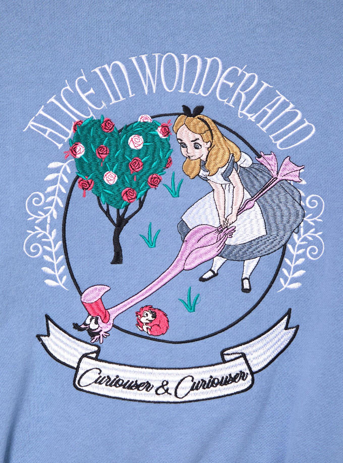 Disney Alice in Wonderland Croquet Club Women's Cropped Quarter Zip &mdash; BoxLunch Exclusive, STONE, alternate