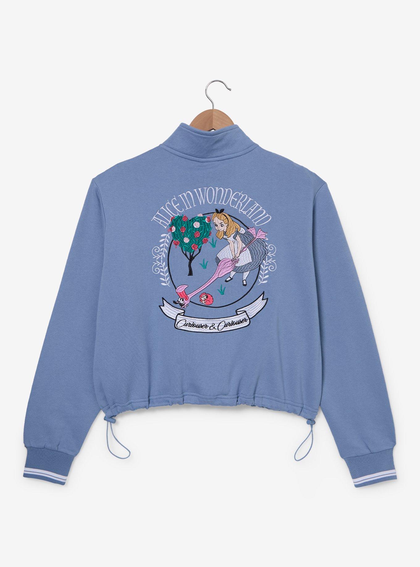 Disney Alice in Wonderland Croquet Club Women's Plus Size Cropped Quarter Zip &mdash; BoxLunch Exclusive, , hi-res