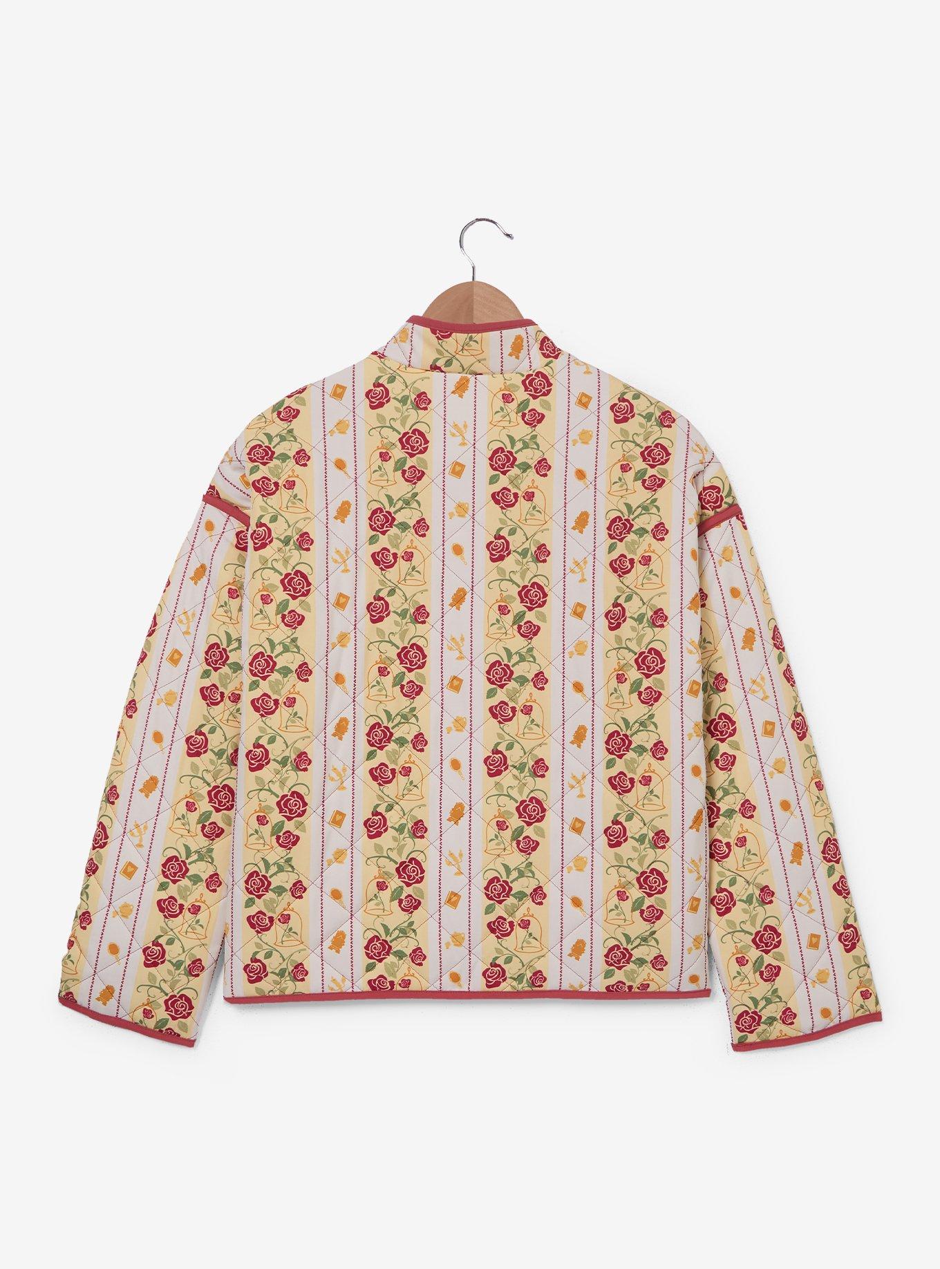 Disney Beauty and the Beast Belle Roses Women's Quilted Jacket - BoxLunch Exclusive, , hi-res