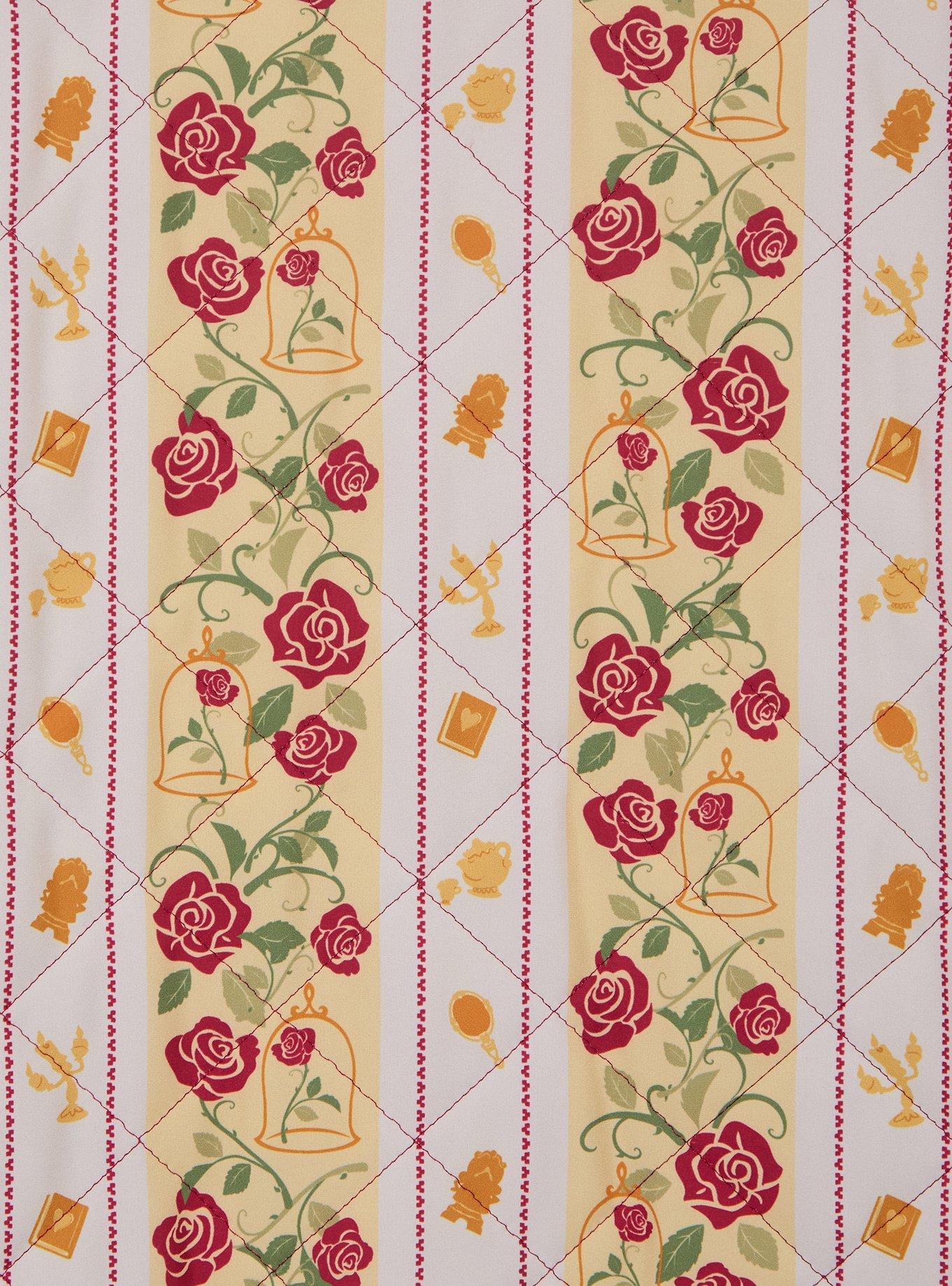 Disney Beauty and the Beast Belle Roses Women's Plus Quilted Jacket - BoxLunch Exclusive