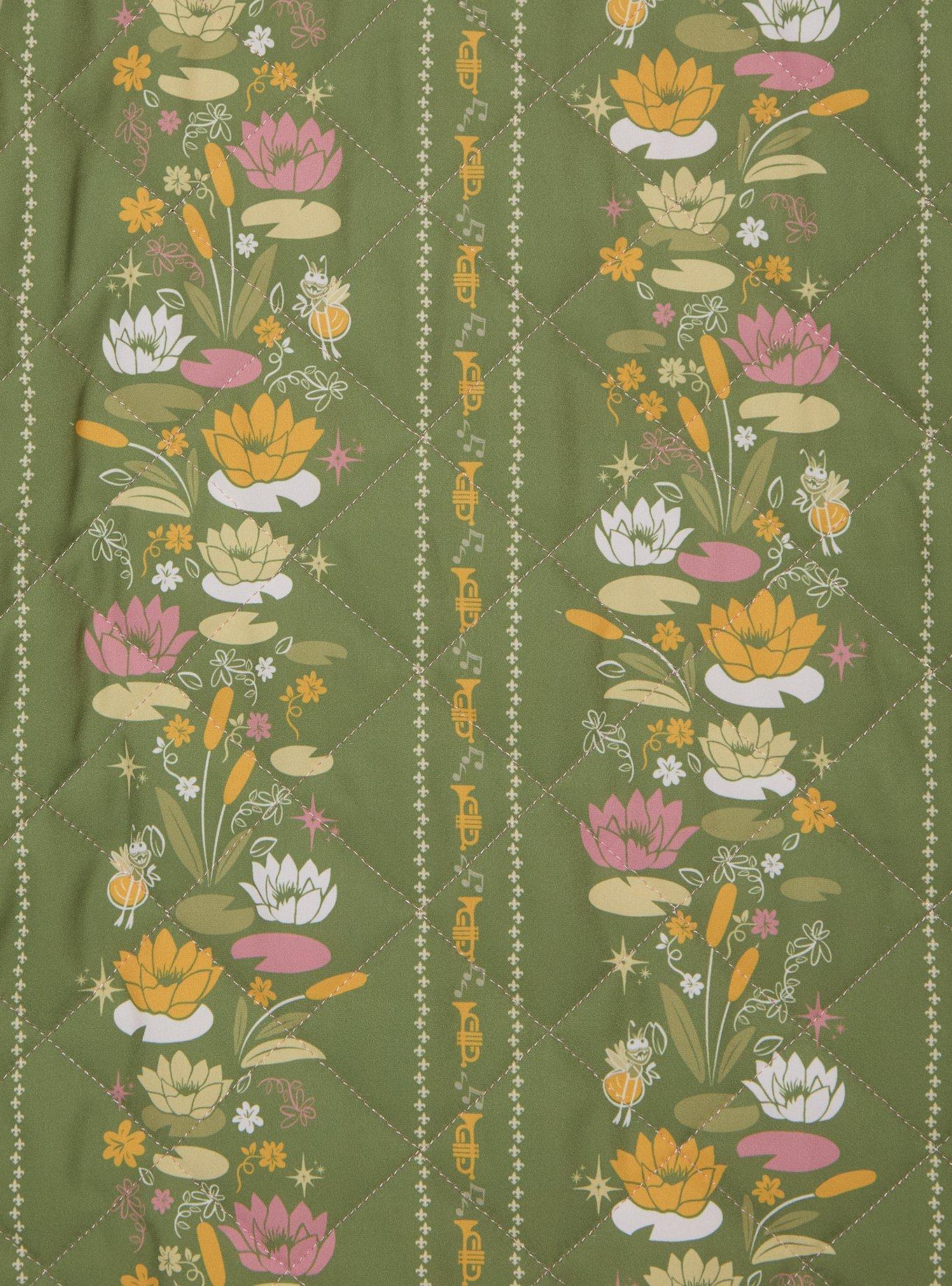 Disney The Princess and the Frog Tiana Floral Women's Plus Size Quilted Jacket &mdash; BoxLunch Exclusive, GREEN, alternate