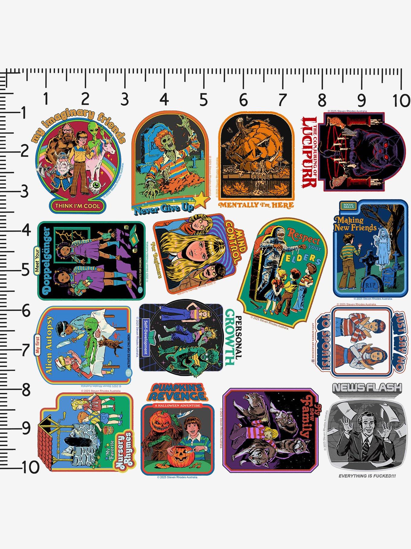 Steven Rhodes Twisted Humor 50ct Sticker Pack, , alternate
