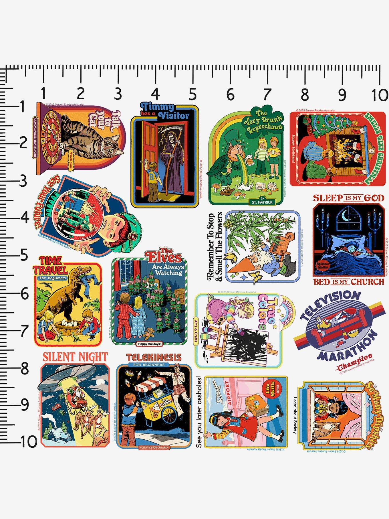 Steven Rhodes Humor 50ct Sticker Pack, , alternate