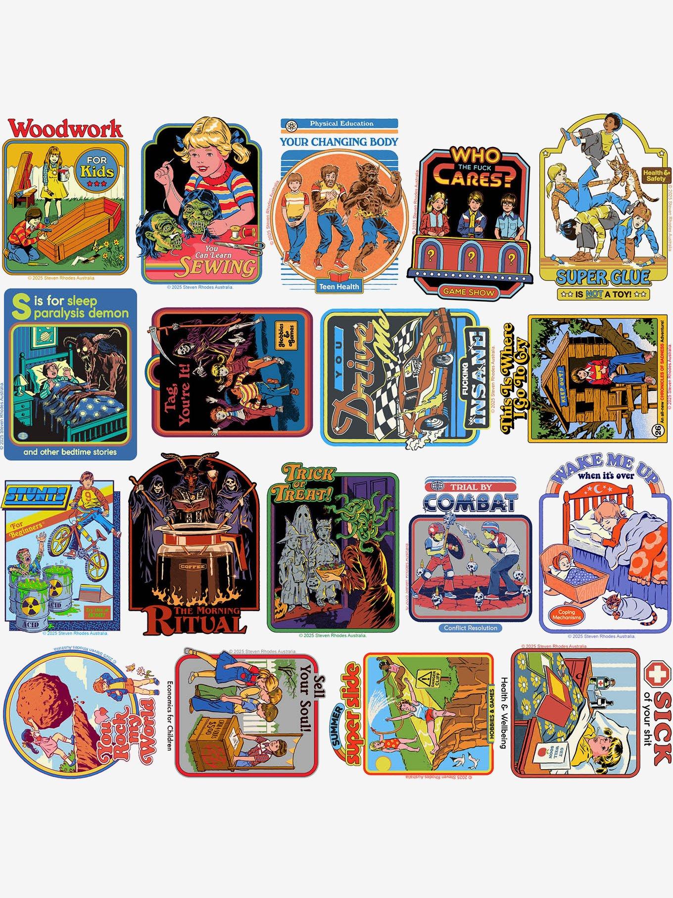 Steven Rhodes Humor 50ct Sticker Pack, , alternate