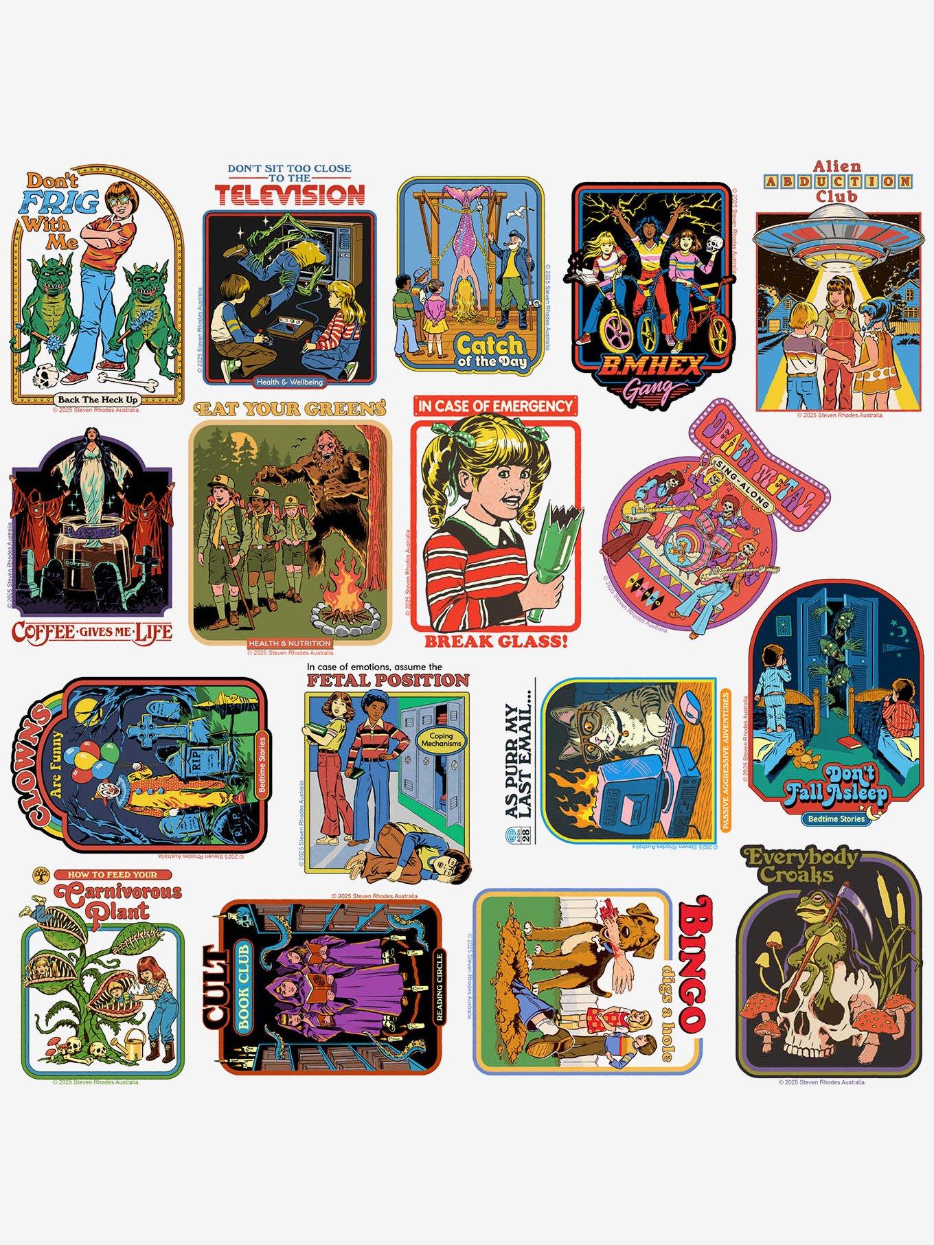 Steven Rhodes Dark Humor 50ct Sticker Pack, , alternate