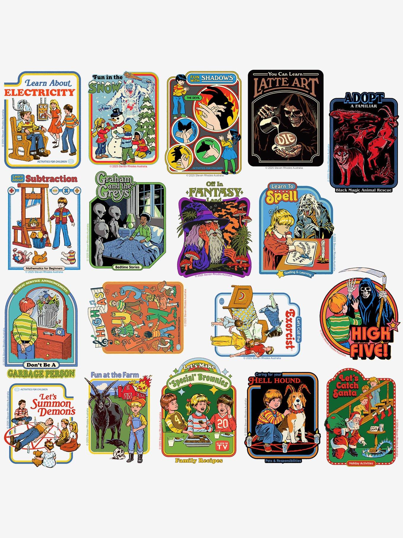 Steven Rhodes Variety Humor 50ct Sticker Pack, , alternate