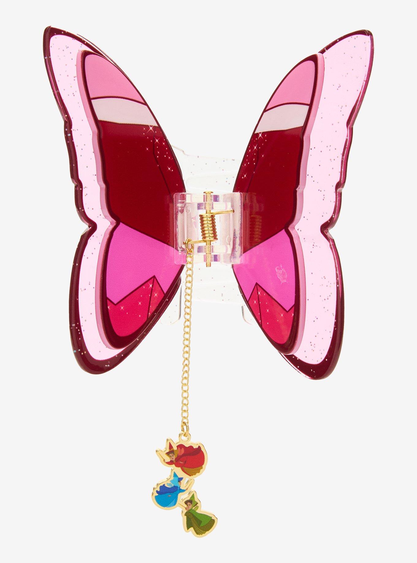 Disney Sleeping Beauty Aurora Butterfly Figural Claw Clip — BoxLunch Exclusive, , hi-res