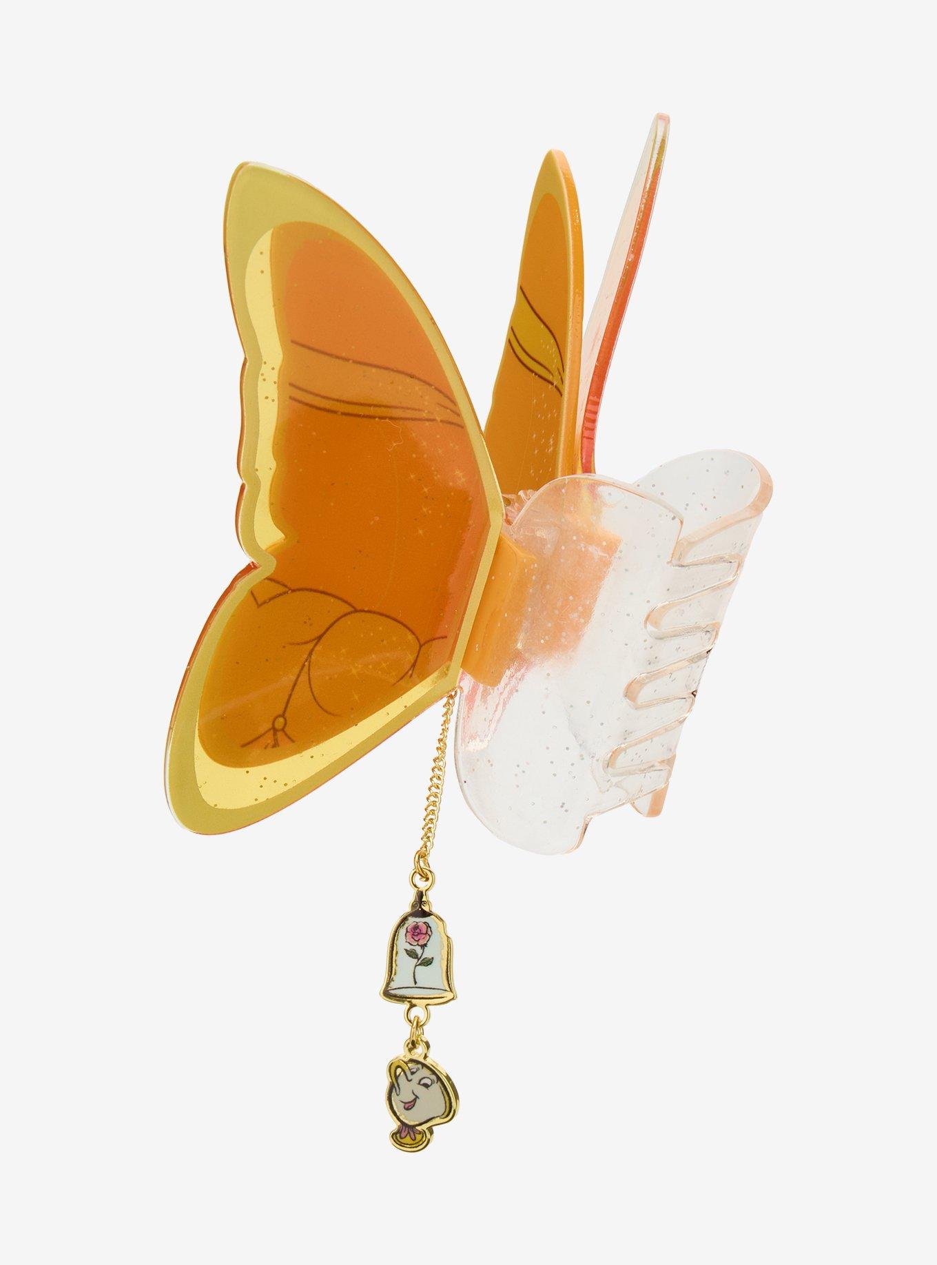 Disney Beauty and the Beast Belle Butterfly Claw Clip with Charm &mdash; BoxLunch Exclusive, , alternate
