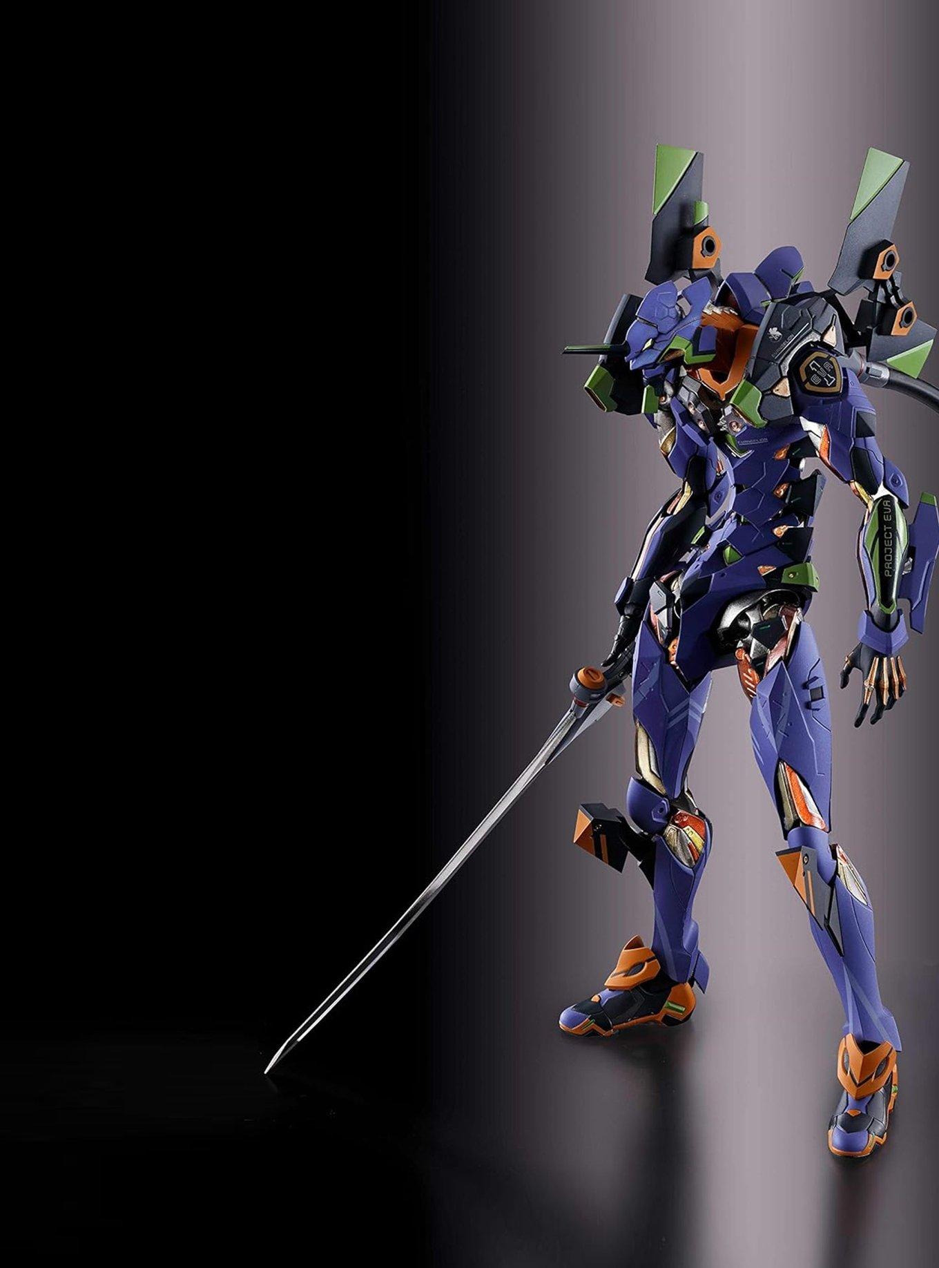 Bandai Namco Rebuild of Evangelion Metal Build Evangelion 01 Test Type 01 (30th Eith The Spear of Gaius) Figure, , alternate