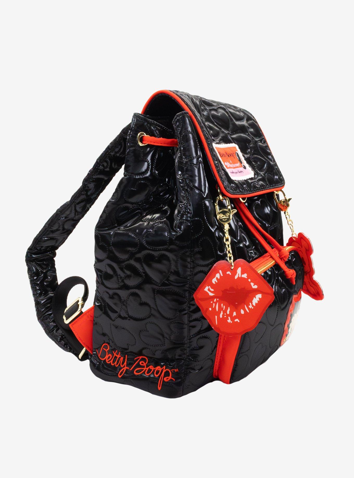 Whatever! Makes You Happy Betty Boop Quilted Heart Mini Backpack with Charms, , hi-res