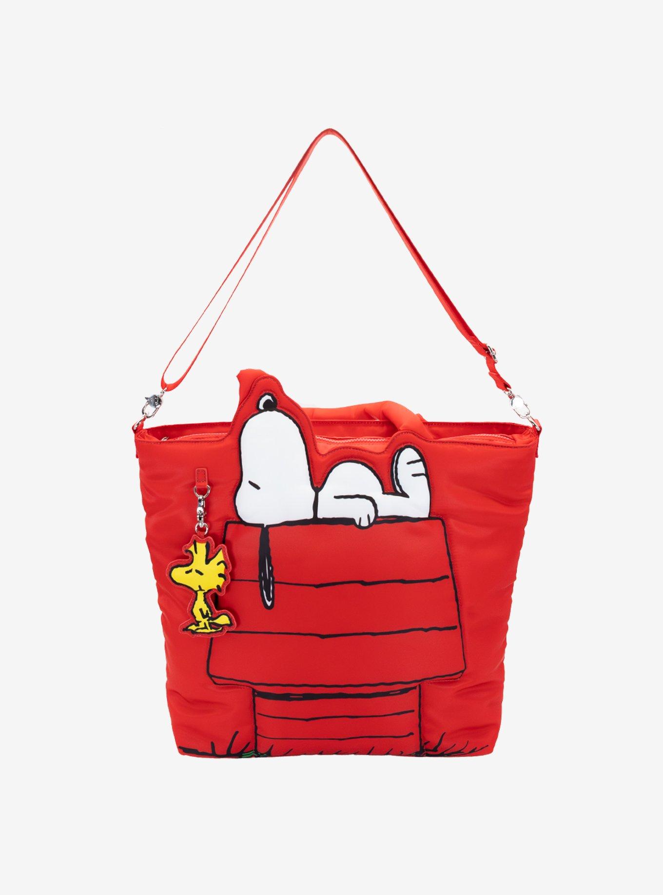 Whatever! Makes You Happy Peanuts Snoopy Doghouse Padded Tote Bag, , hi-res