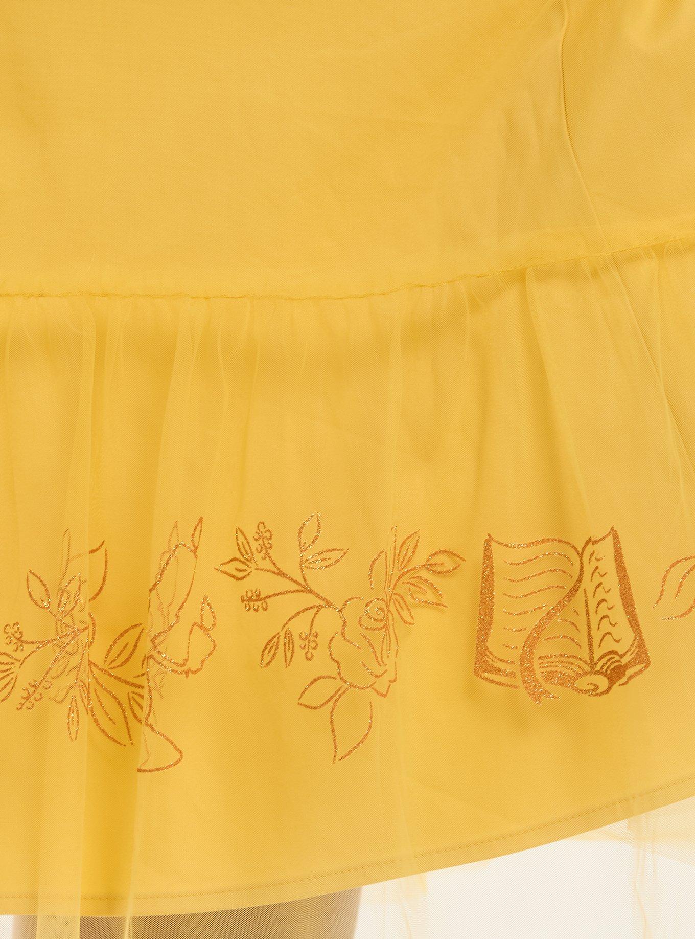 Her Universe Disney Beauty And The Beast Belle Mesh Retro Dress Plus Size Her Universe Exclusive, BANANA YELLOW, alternate - view 4