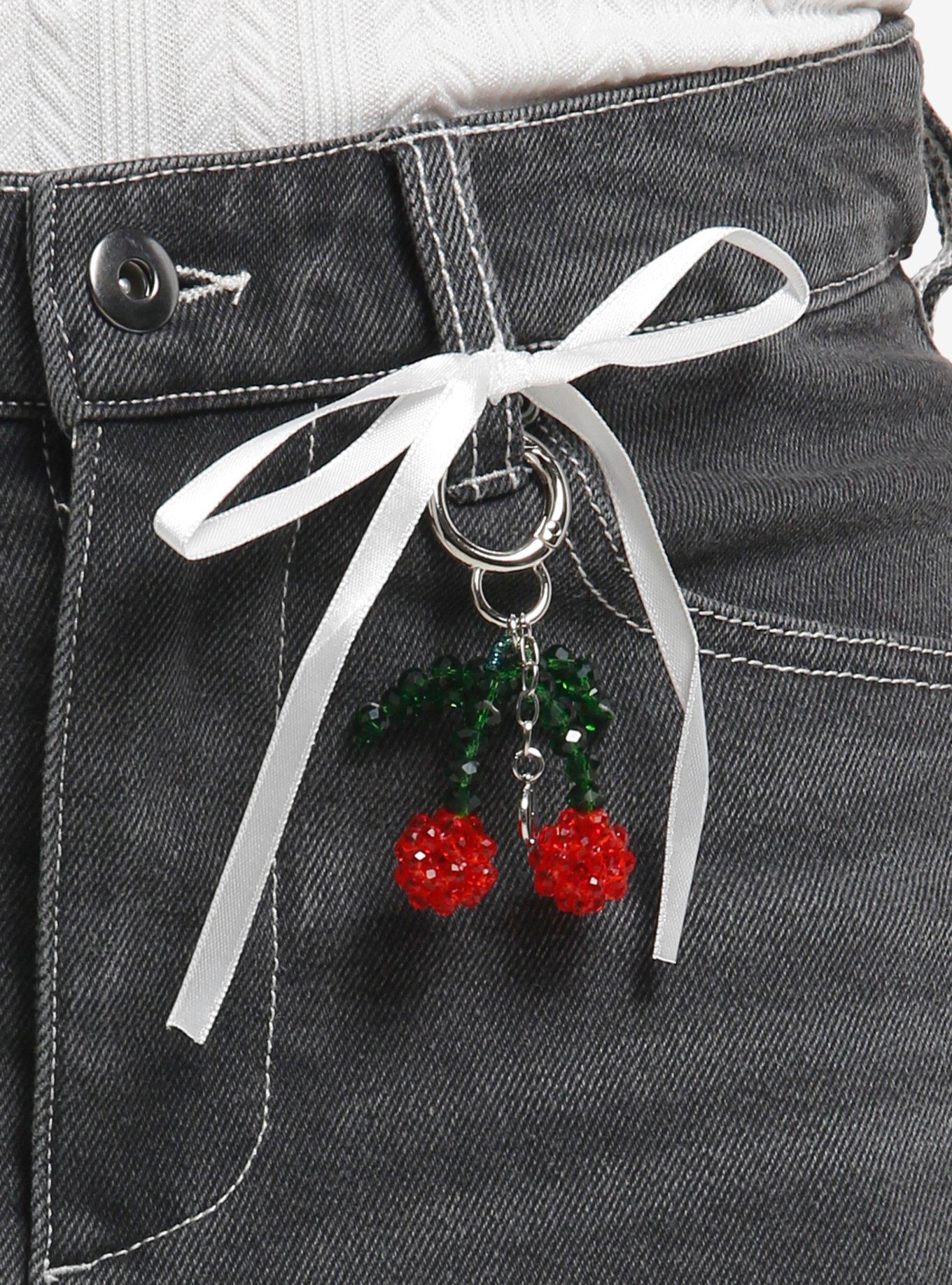 Sweet Society Grey Denim Eyelet Trim Mini Skirt, , alternate