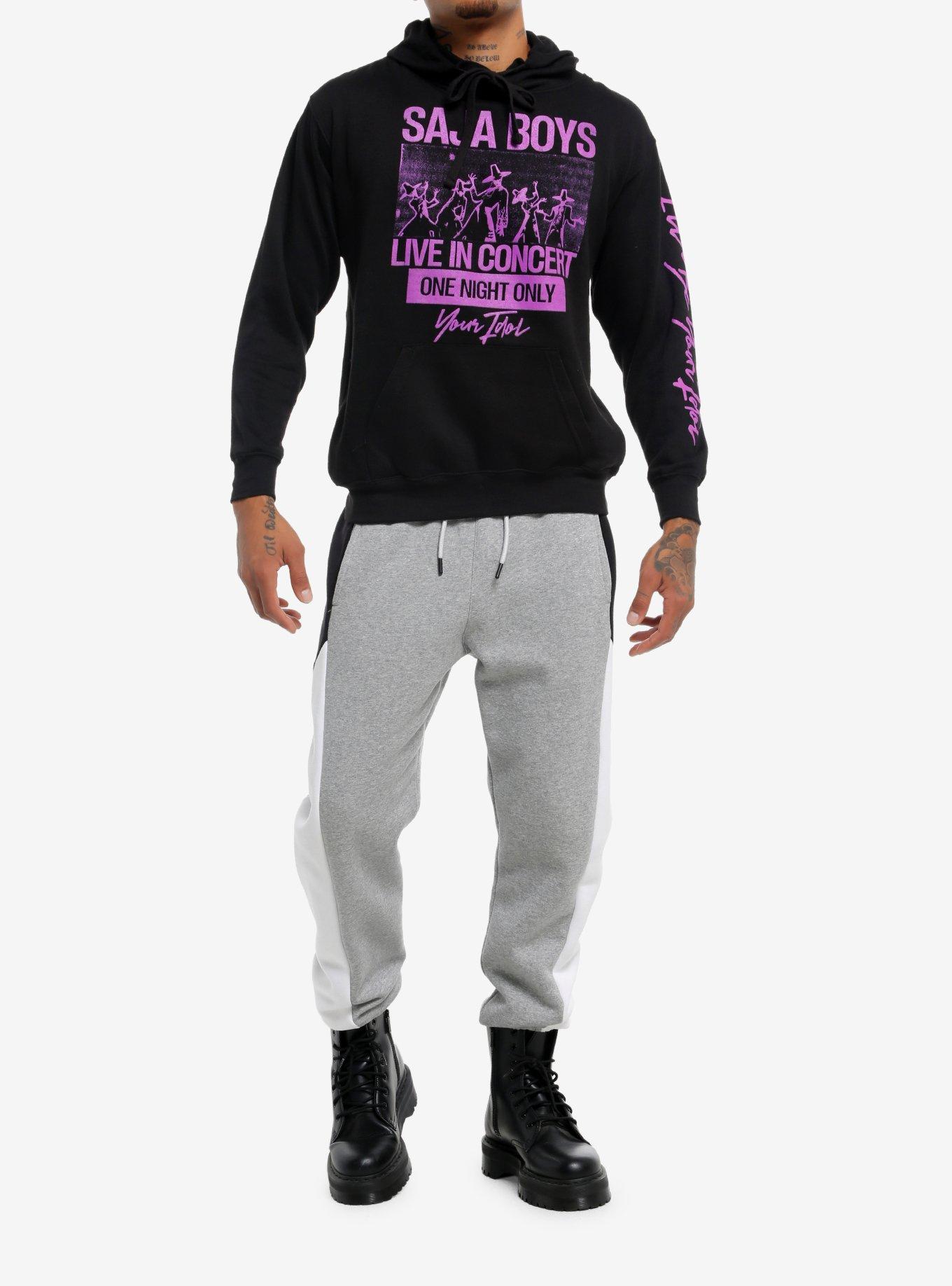 KPop Demon Hunters Saja Boys Concert Hoodie, BLACK, alternate