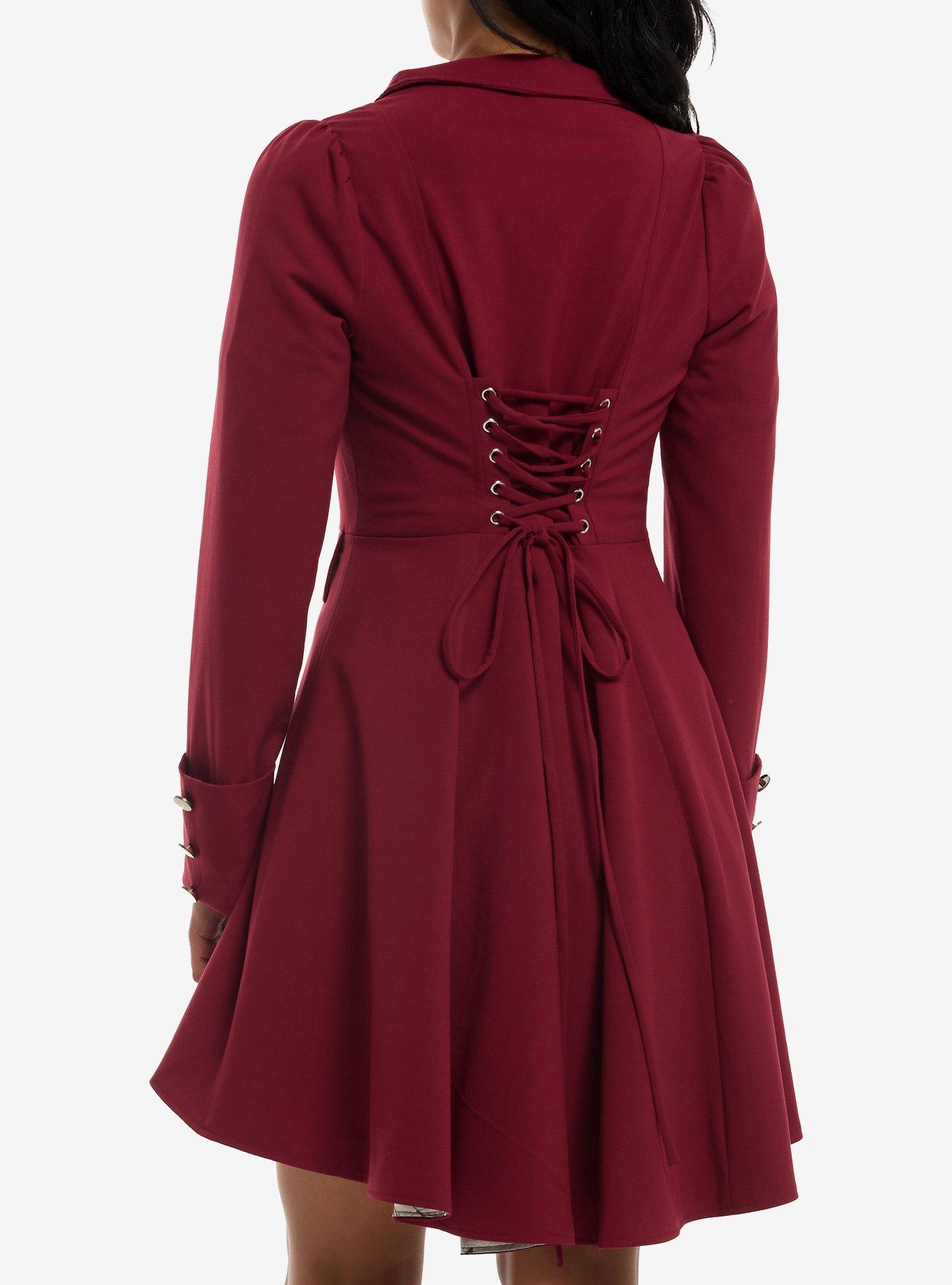 Her Universe Disney Pirates Of The Caribbean Red Girls Waistcoat, MAROON, alternate