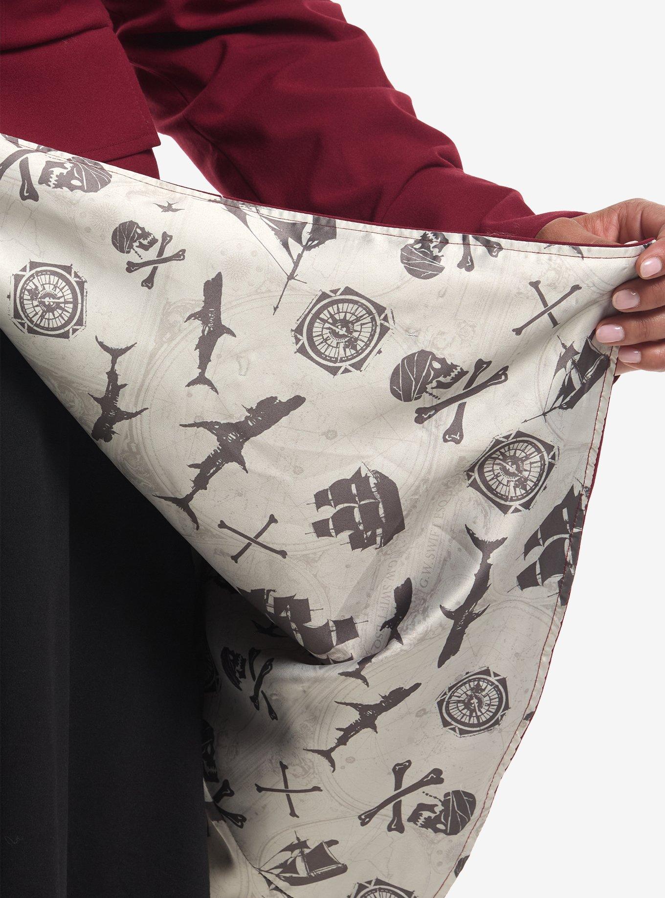 Her Universe Disney Pirates Of The Caribbean Red Girls Waistcoat Plus Size, MAROON, alternate