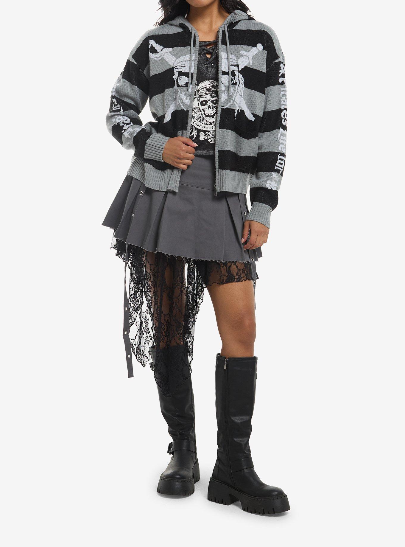 Her Universe Disney Pirates Of The Caribbean Stripe Girls Knit Hoodie, , hi-res