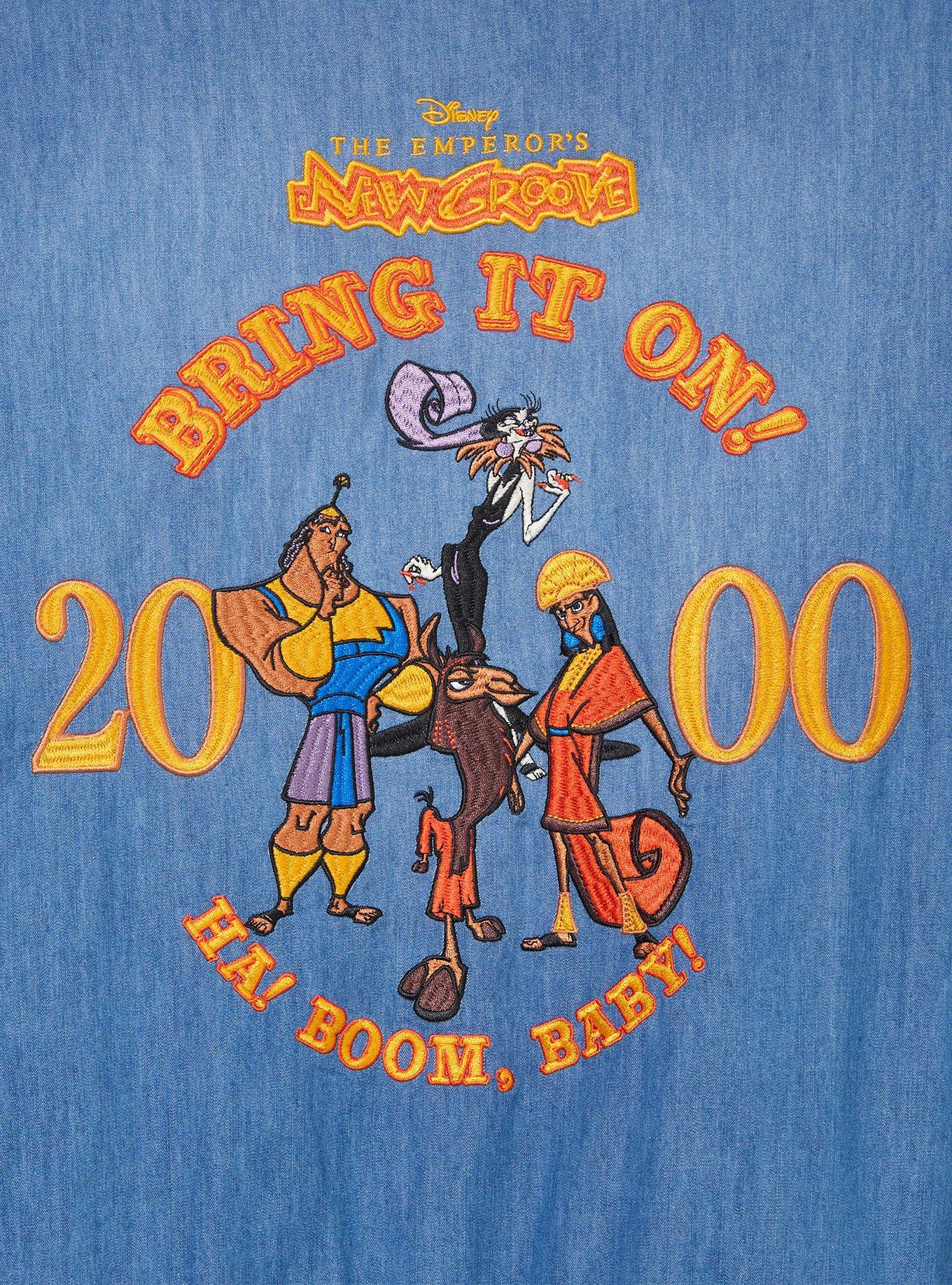 Disney The Emperor's New Groove Denim Varsity Jacket - BoxLunch Exclusive, BLUE, alternate