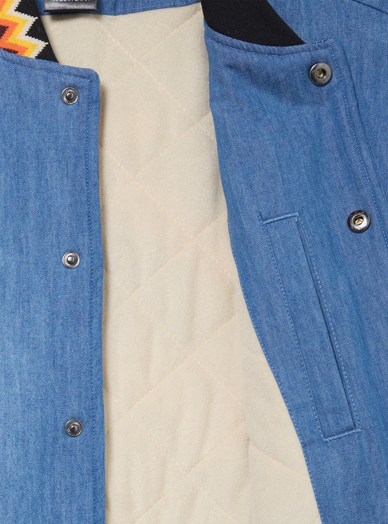 Disney The Emperor's New Groove Denim Varsity Jacket - BoxLunch Exclusive, BLUE, alternate