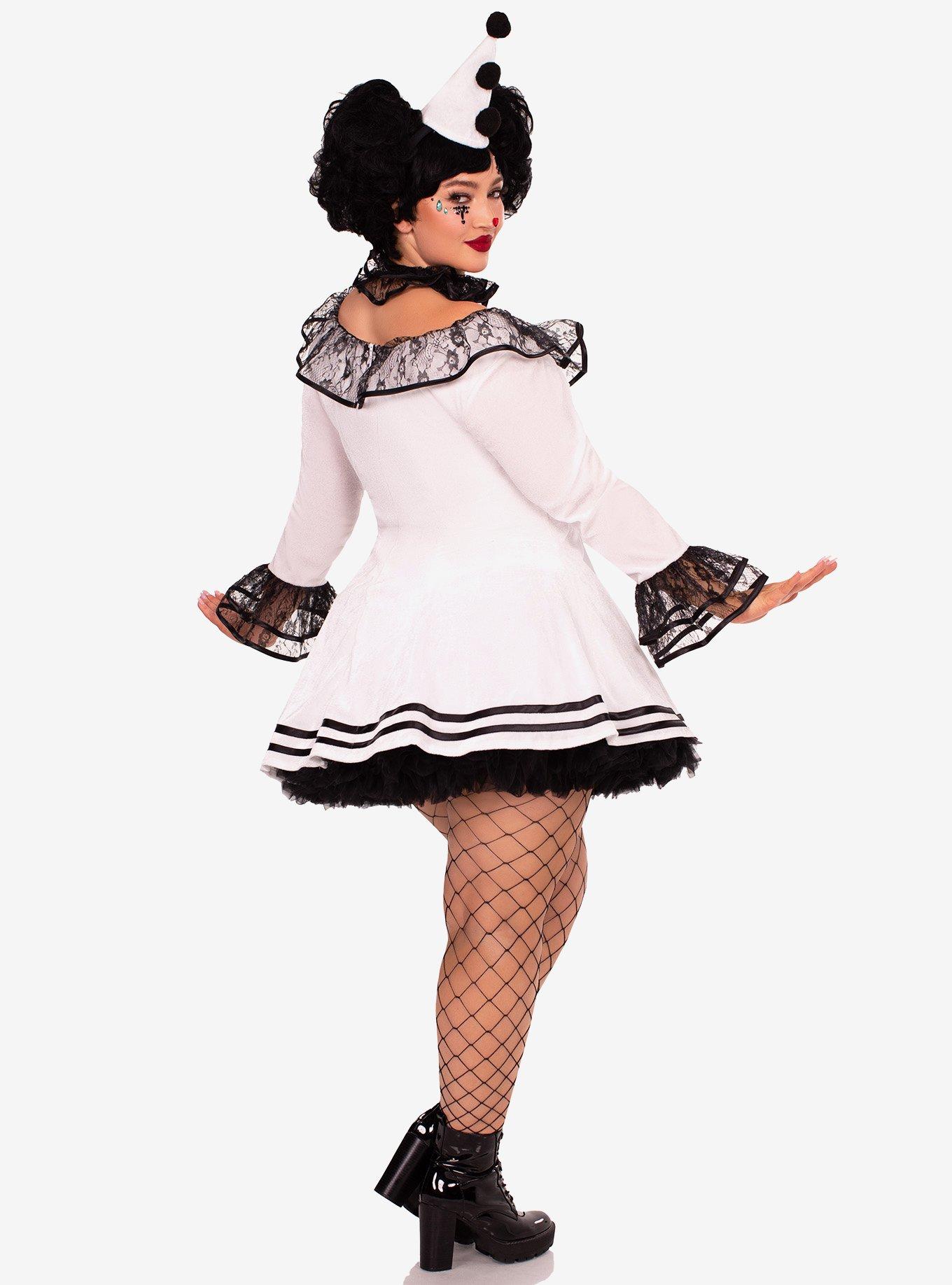 Pierrot Clown Plus Size Costume, , hi-res
