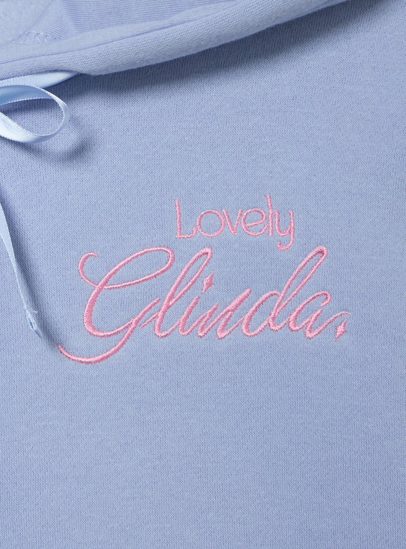 Wicked Glinda Embroidered Butterflies Women's Hoodie - BoxLunch Exclusive, PERIWINKLE, alternate