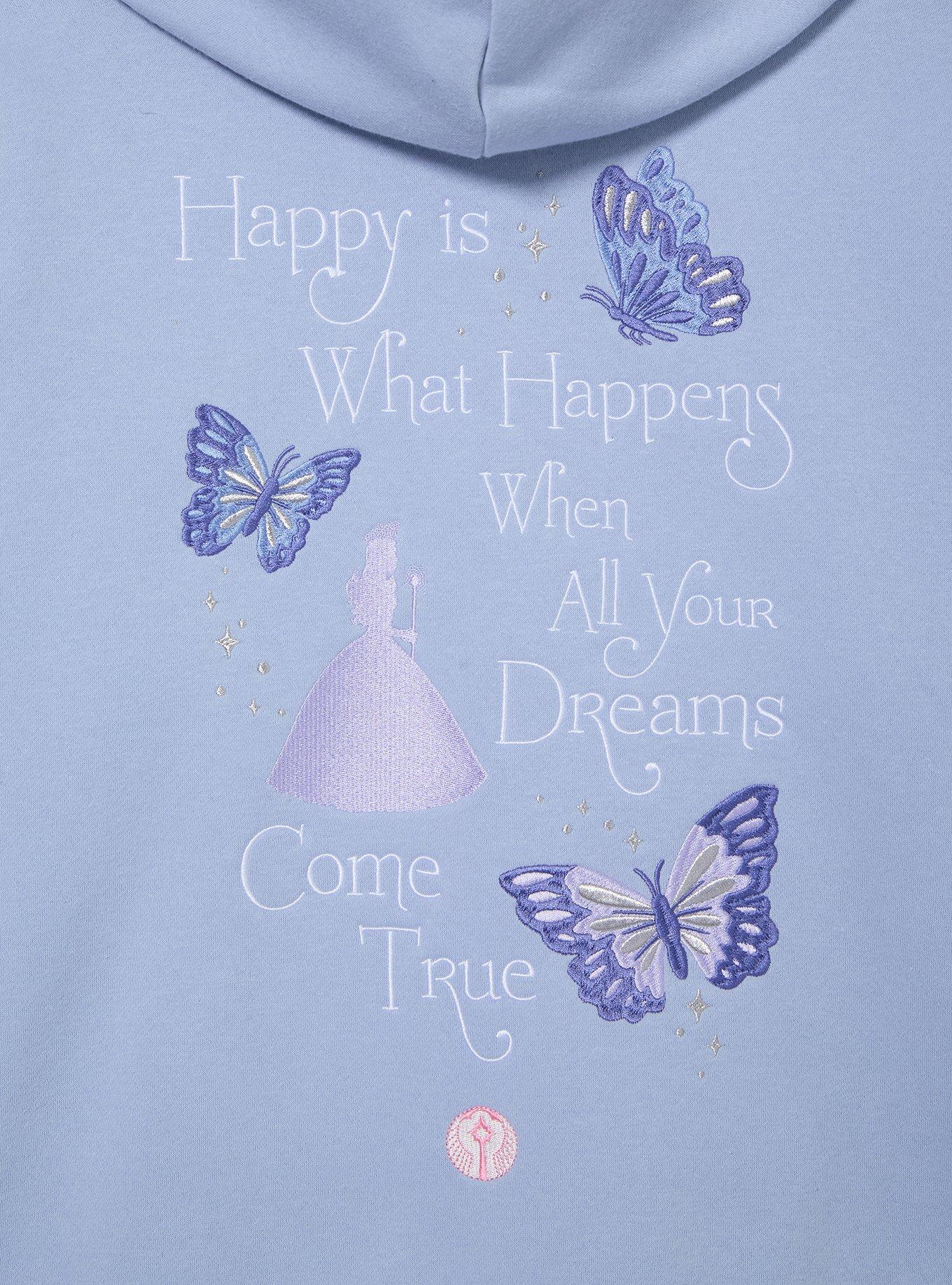 Wicked Glinda Embroidered Butterflies Women's Hoodie - BoxLunch Exclusive