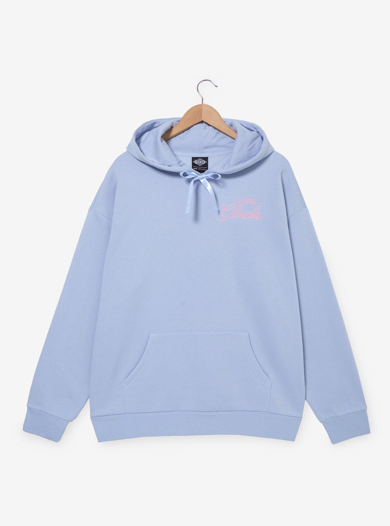 Wicked Glinda Embroidered Butterflies Women's Plus Size Hoodie - BoxLunch Exclusive, , hi-res