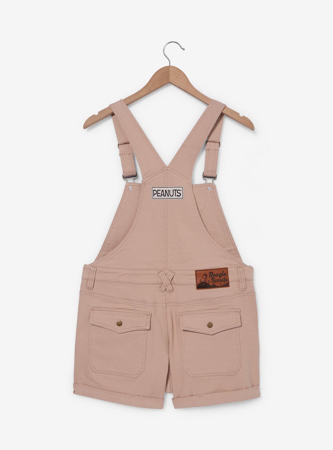 Peanuts Beagle Scouts Women's Short Overalls &mdash; BoxLunch Exclusive, , hi-res