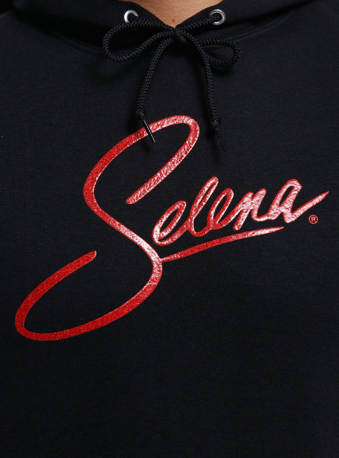 Selena Como La Flor Glitter Two-Sided Hoodie, BLACK, alternate
