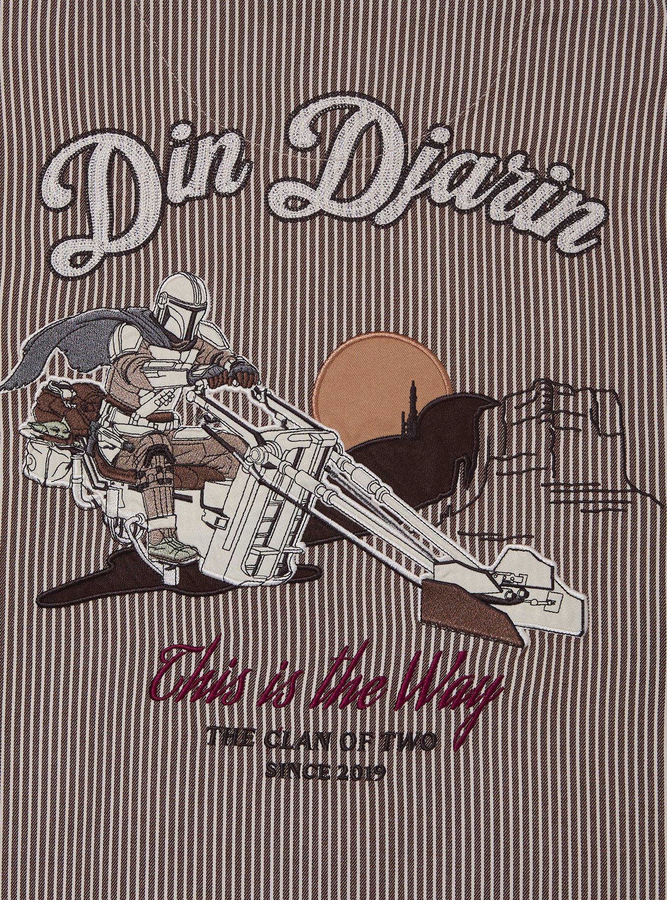 Star Wars The Mandalorian Din Djarin Striped Mechanic Woven Button-Up - BoxLunch Exclusive