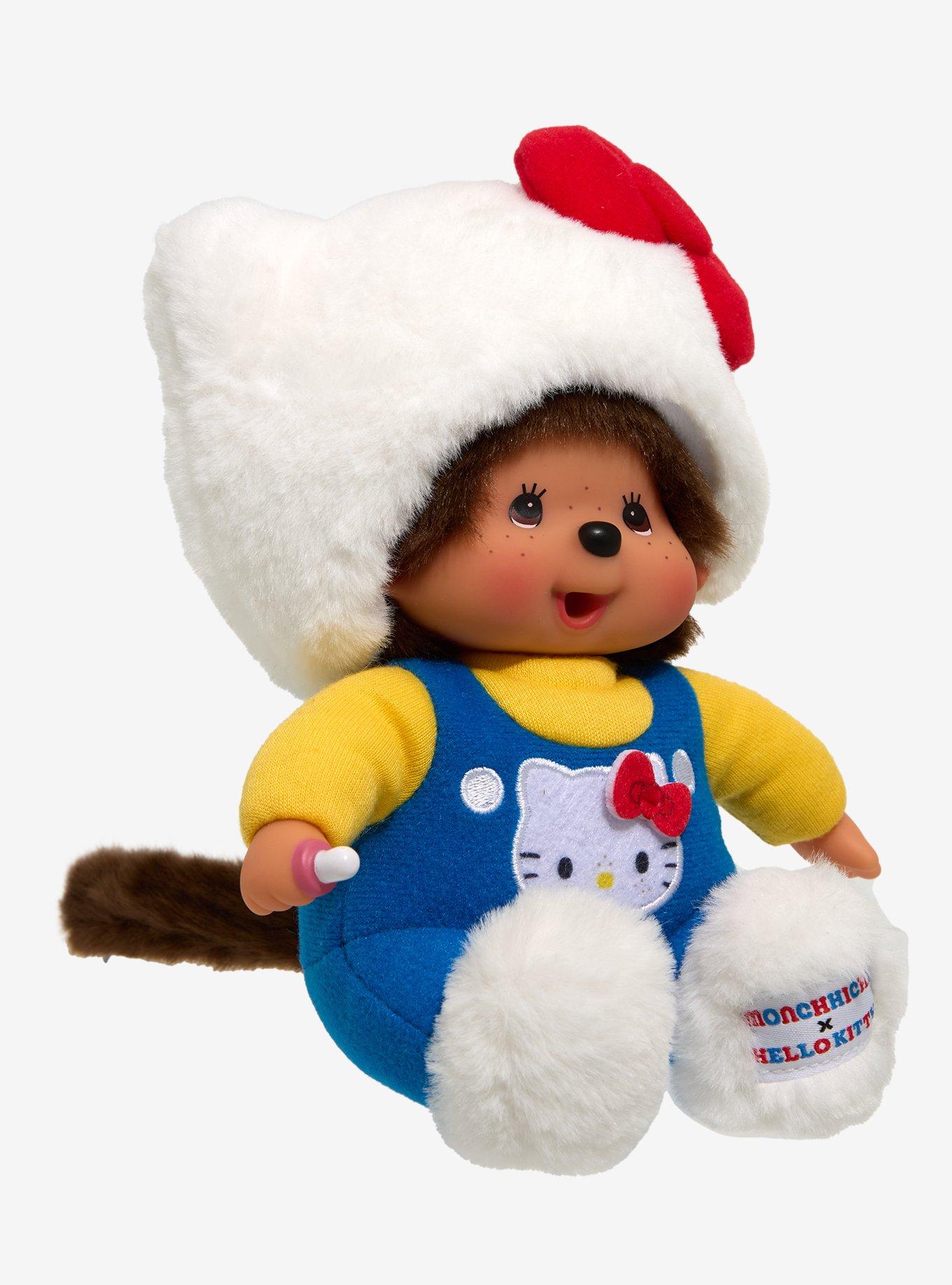 Monchhichi x Sanrio Hello Kitty Overalls 7 Inch Plush, , hi-res