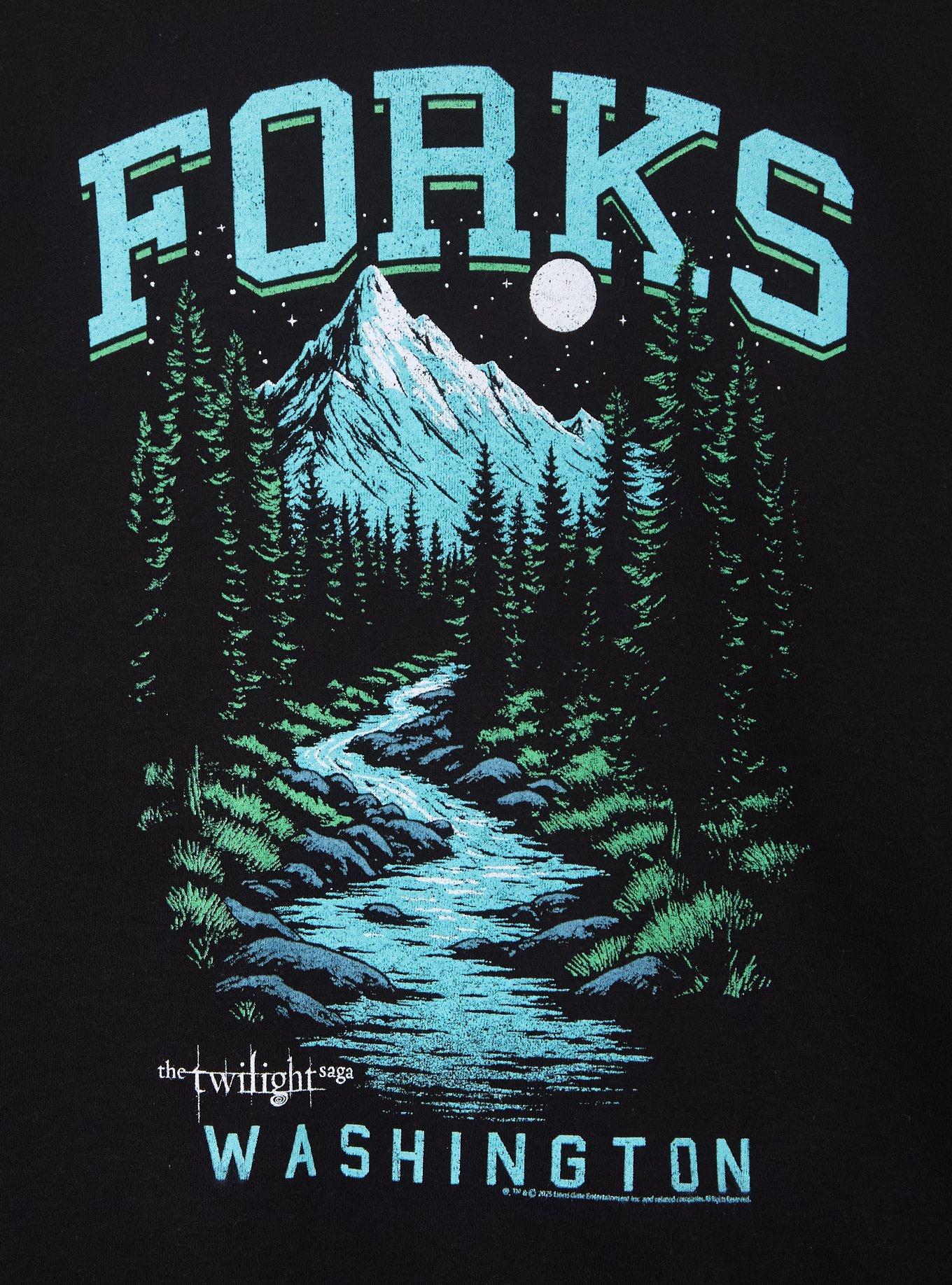 Twilight Forks Scenic Crewneck - BoxLunch Exclusive, , hi-res
