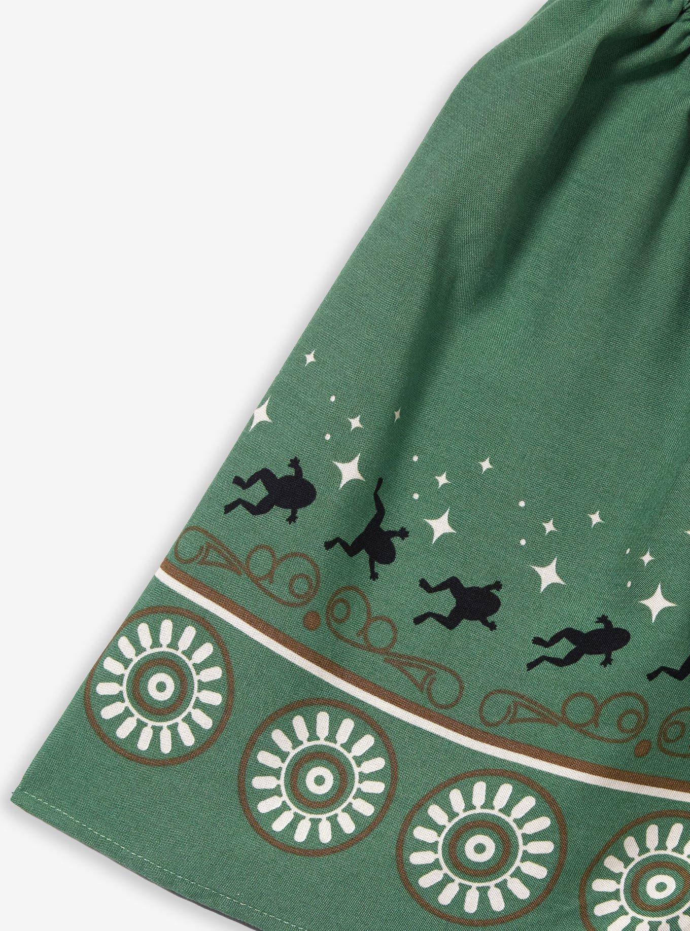 Star Wars The Mandalorian Grogu Patterned Flutter Sleeve Dress - BoxLunch Exclusive, SAGE, alternate