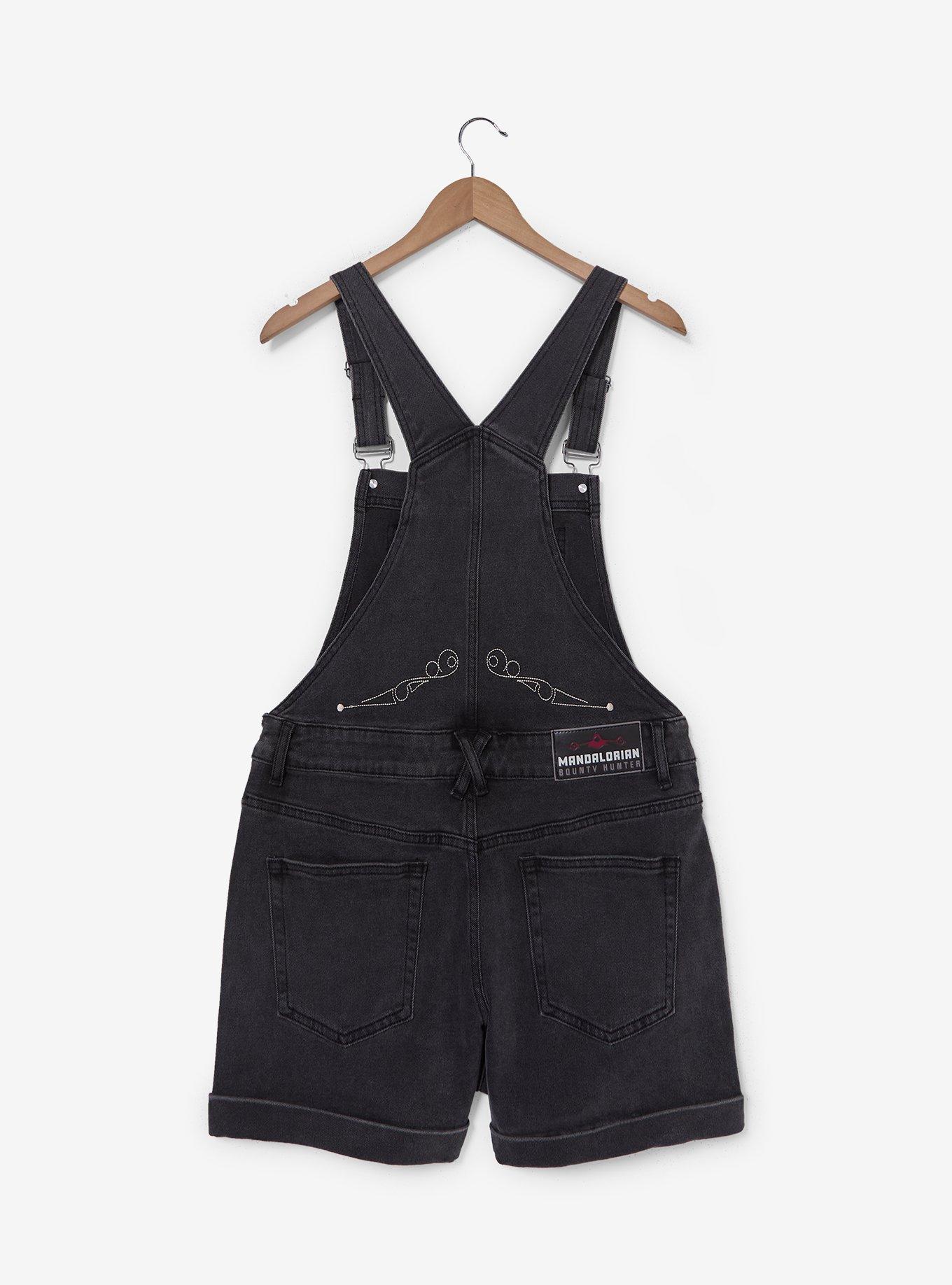 Star Wars The Mandalorian Women's Plus Size Short Overalls &mdash; BoxLunch Exclusive, , hi-res