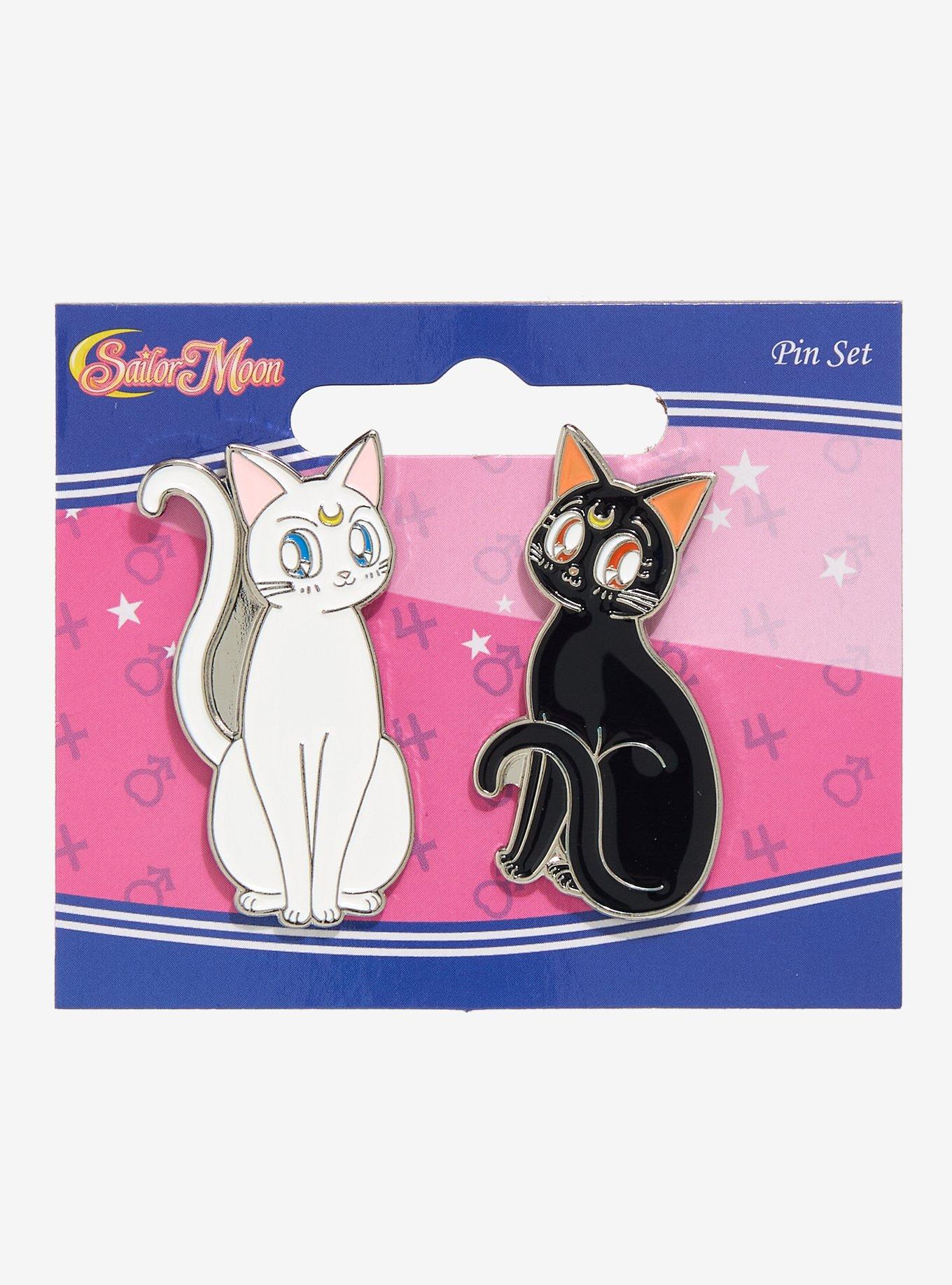 Pretty Guardian Sailor Moon Luna & Artemis Enamel Pin Set, , hi-res