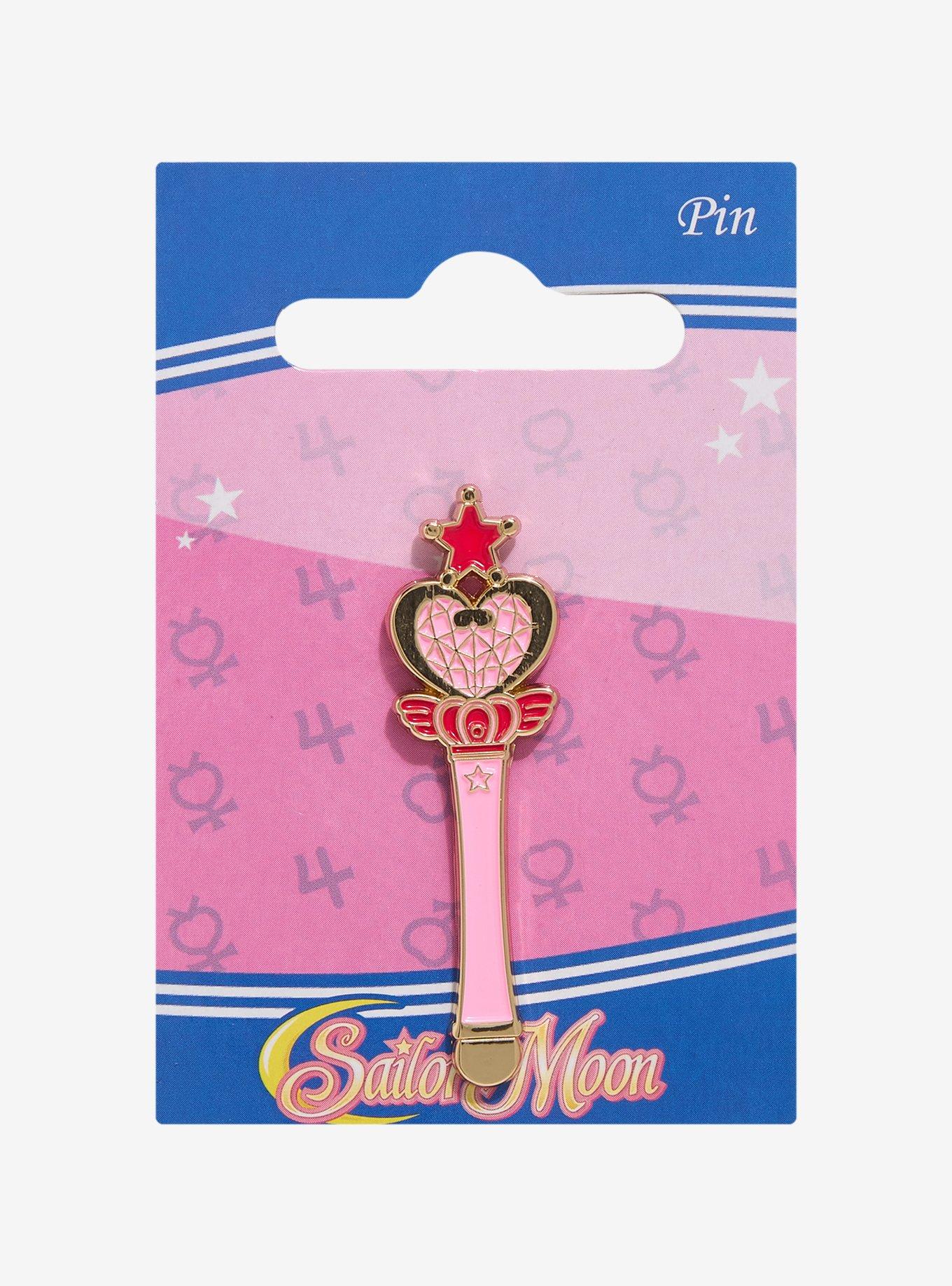 Pretty Guardian Sailor Moon Pink Moon Rod Enamel Pin, , hi-res