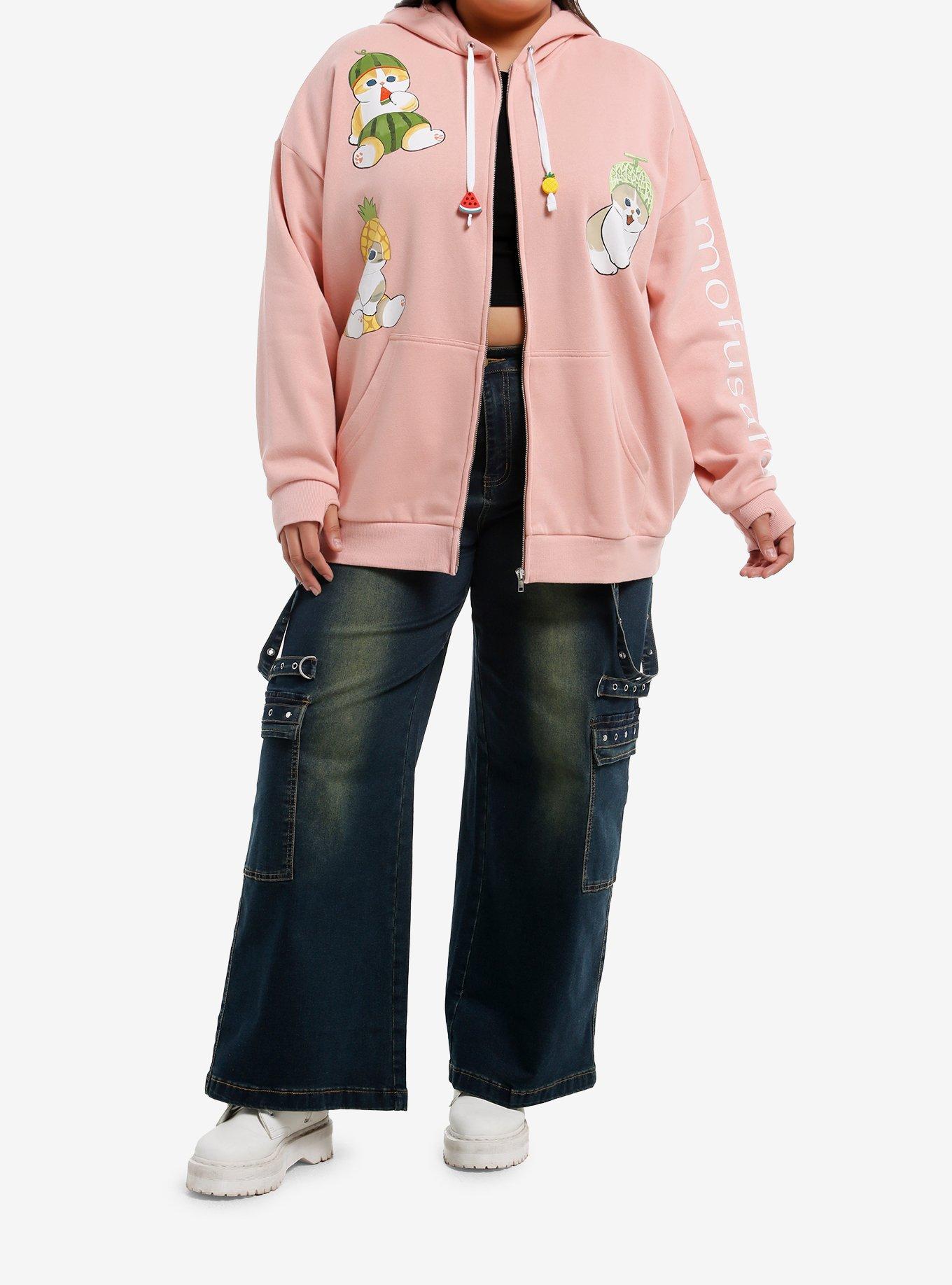 Mofusand Fruits Hoodie Plus Size, MULTI, alternate