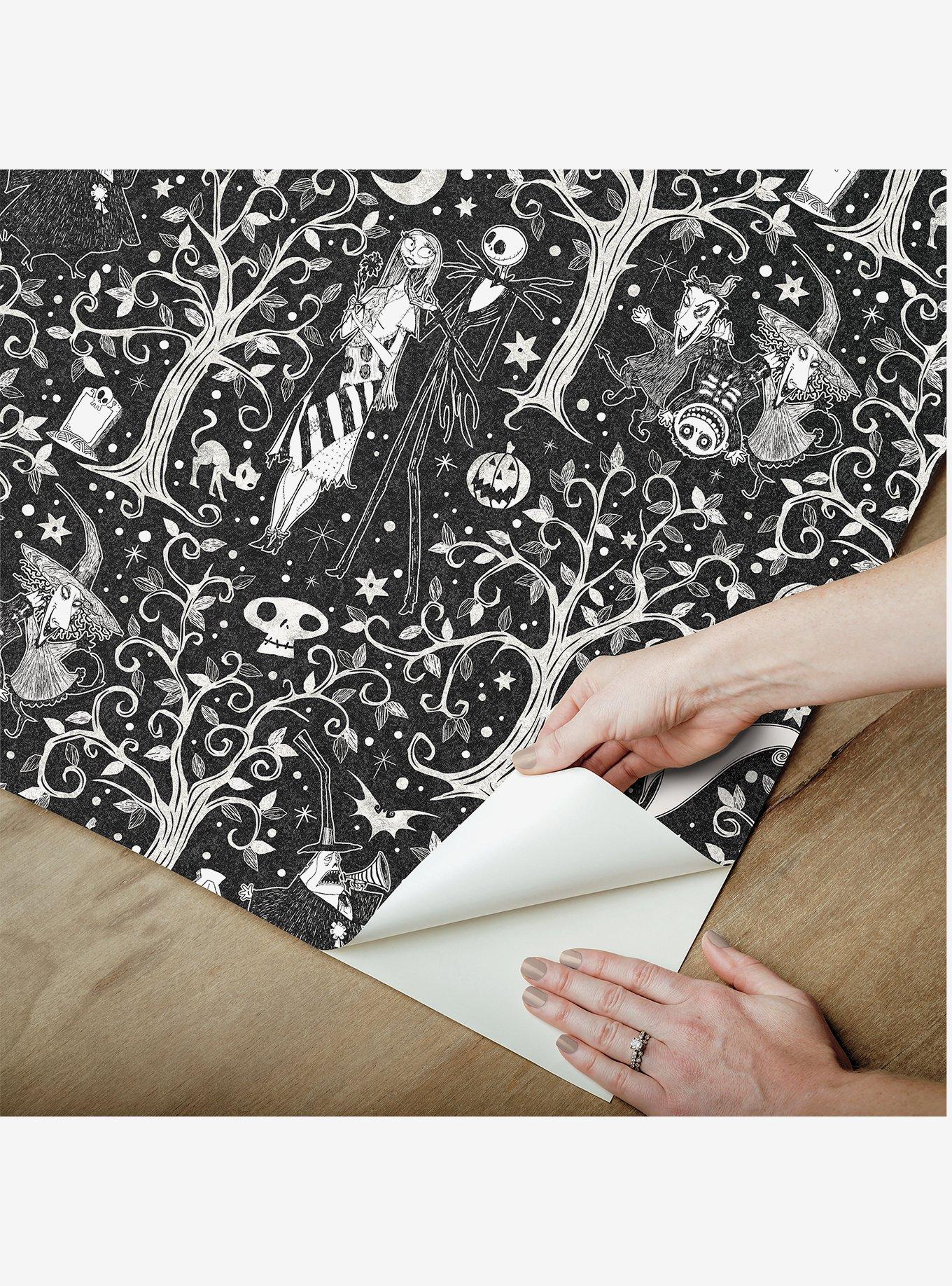 Disney Nightmare Before Christmas Black Forest Peel & Stick Wallpaper, , hi-res