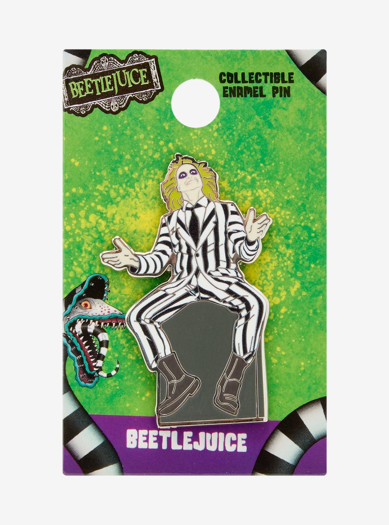 Beetlejuice Tombstone Enamel Pin, , hi-res