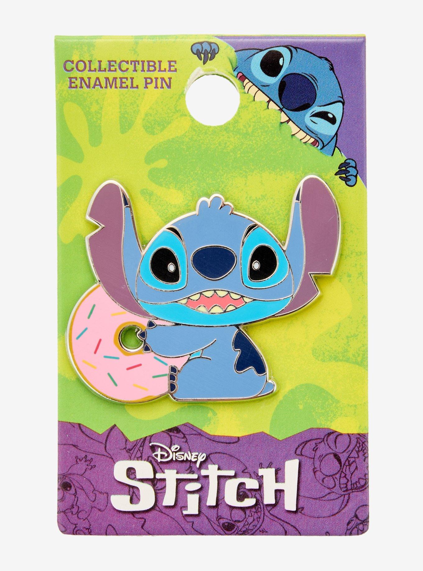 Disney Stitch Donut Chibi Enamel Pin, , hi-res
