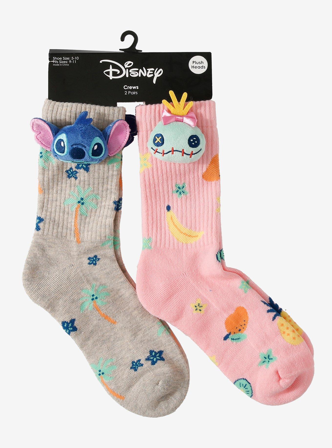 Disney Stitch & Scrump Plush Crew Socks 2 Pair, , hi-res