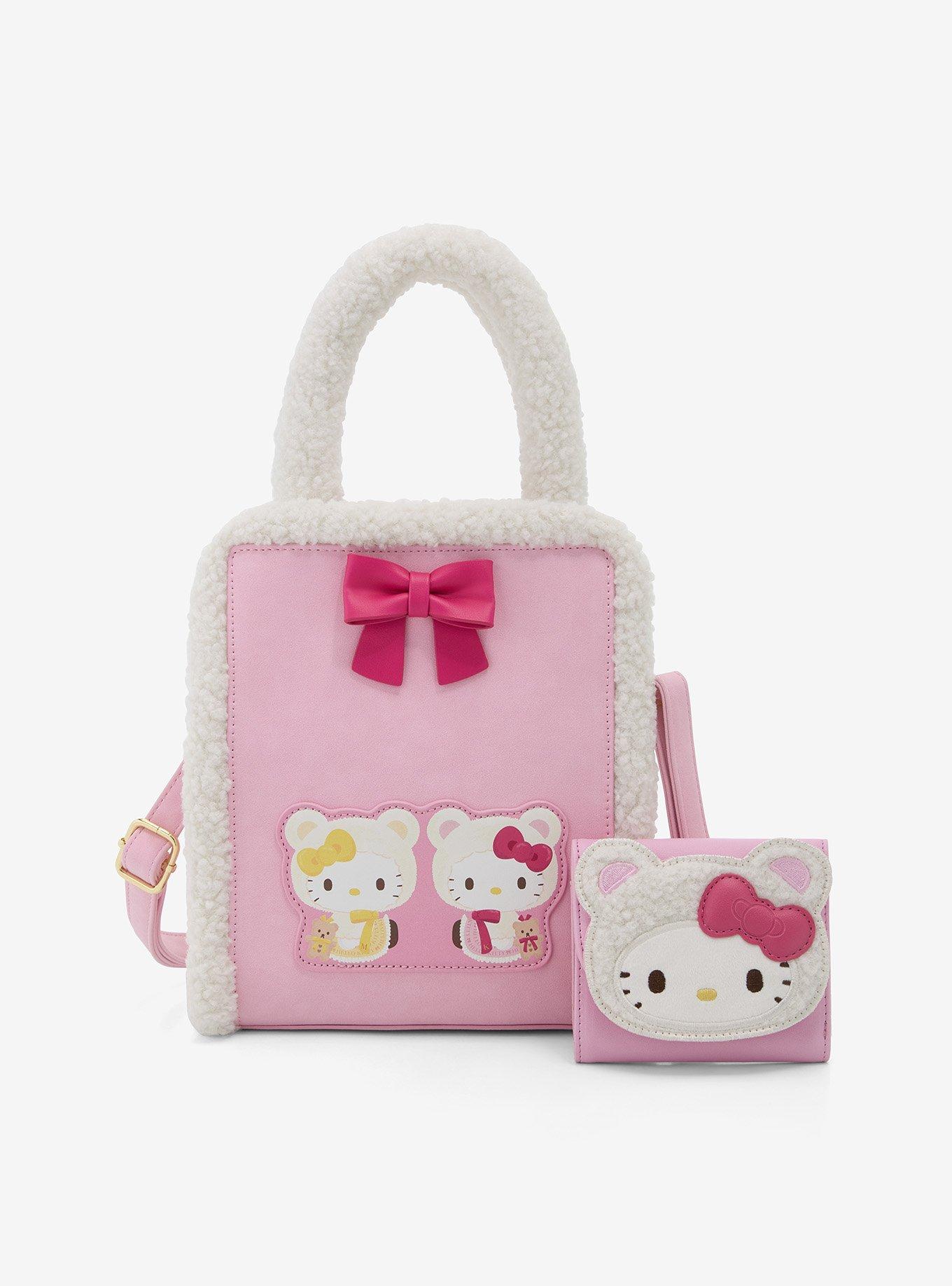 Her Universe Hello Kitty & Mimmy Cozy Bear Flap Wallet, , alternate