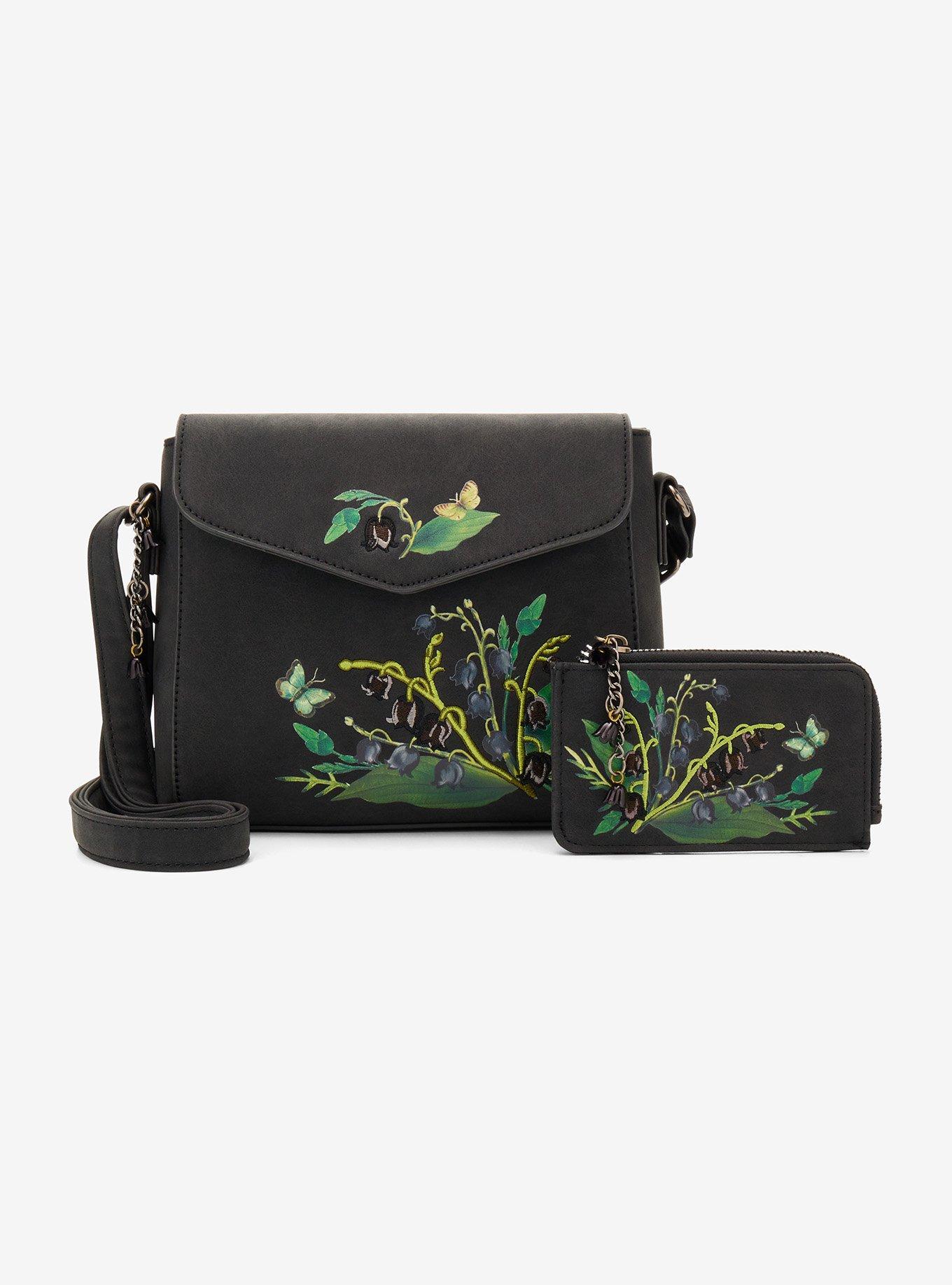 Black Lily Of The Valley Crossbody Bag, , alternate