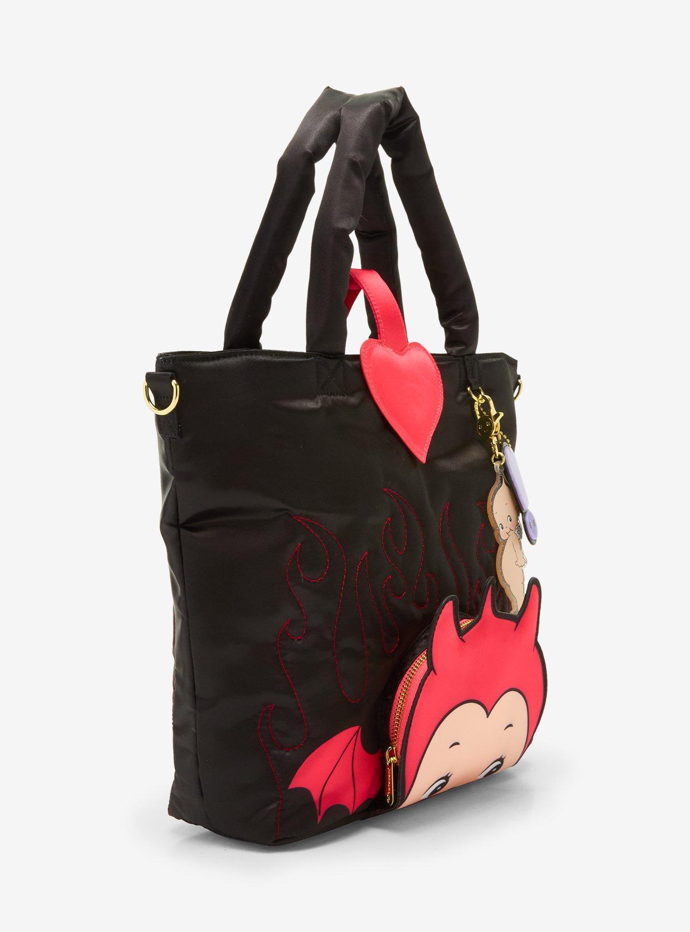 Whatever! Makes You Happy Kewpie Devil Puffer Tote Bag, , hi-res